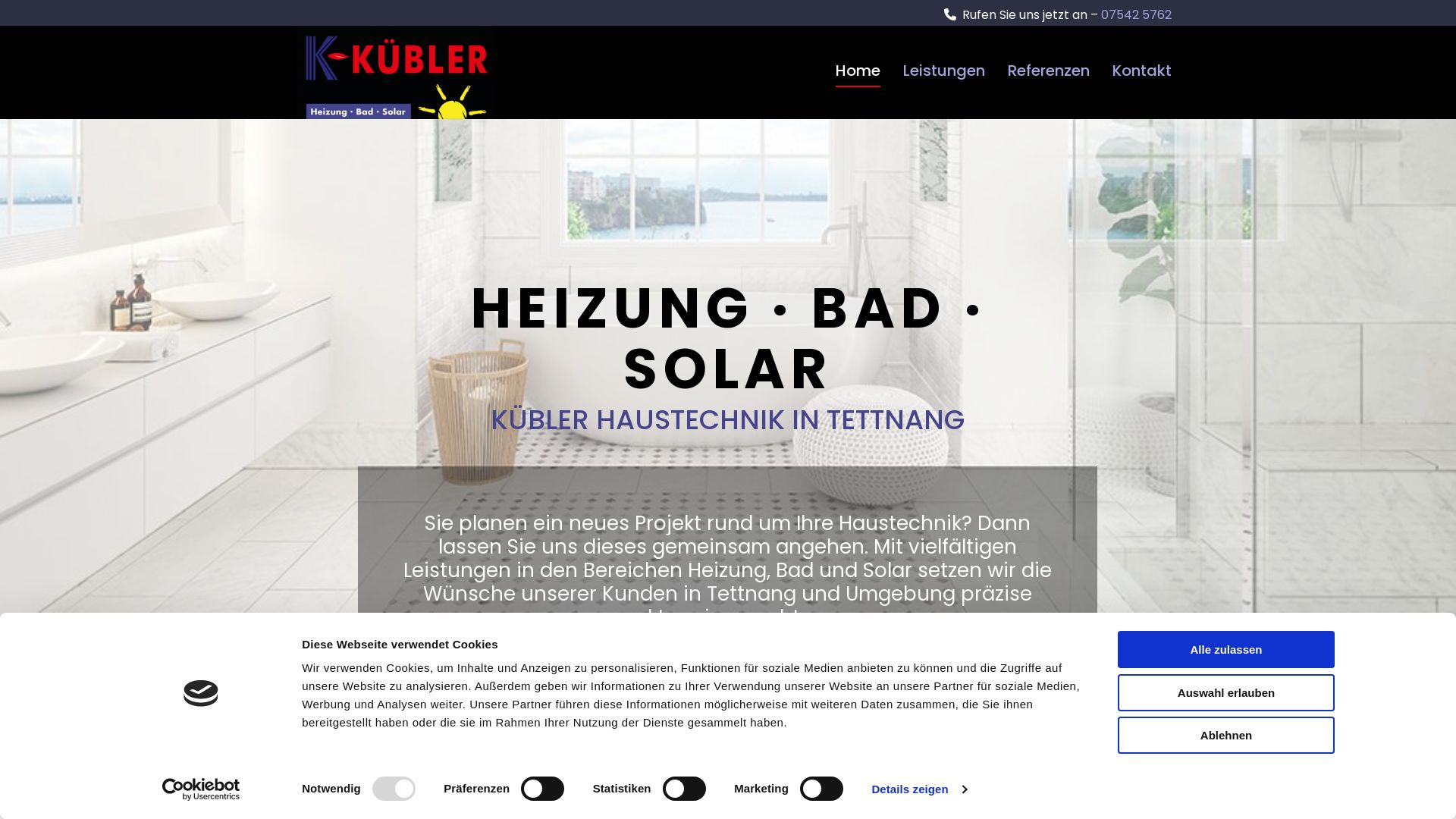 Stato del sito web kuebler-haustechnik.de è   ONLINE