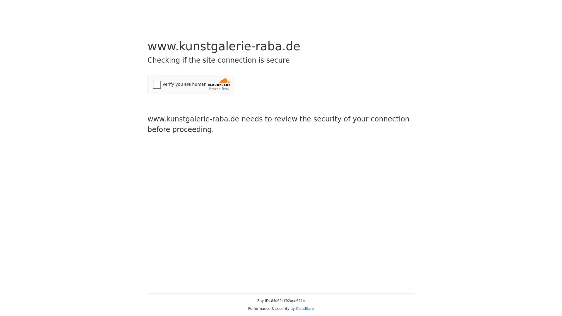 Stato del sito web kunstgalerie-raba.de è   ONLINE