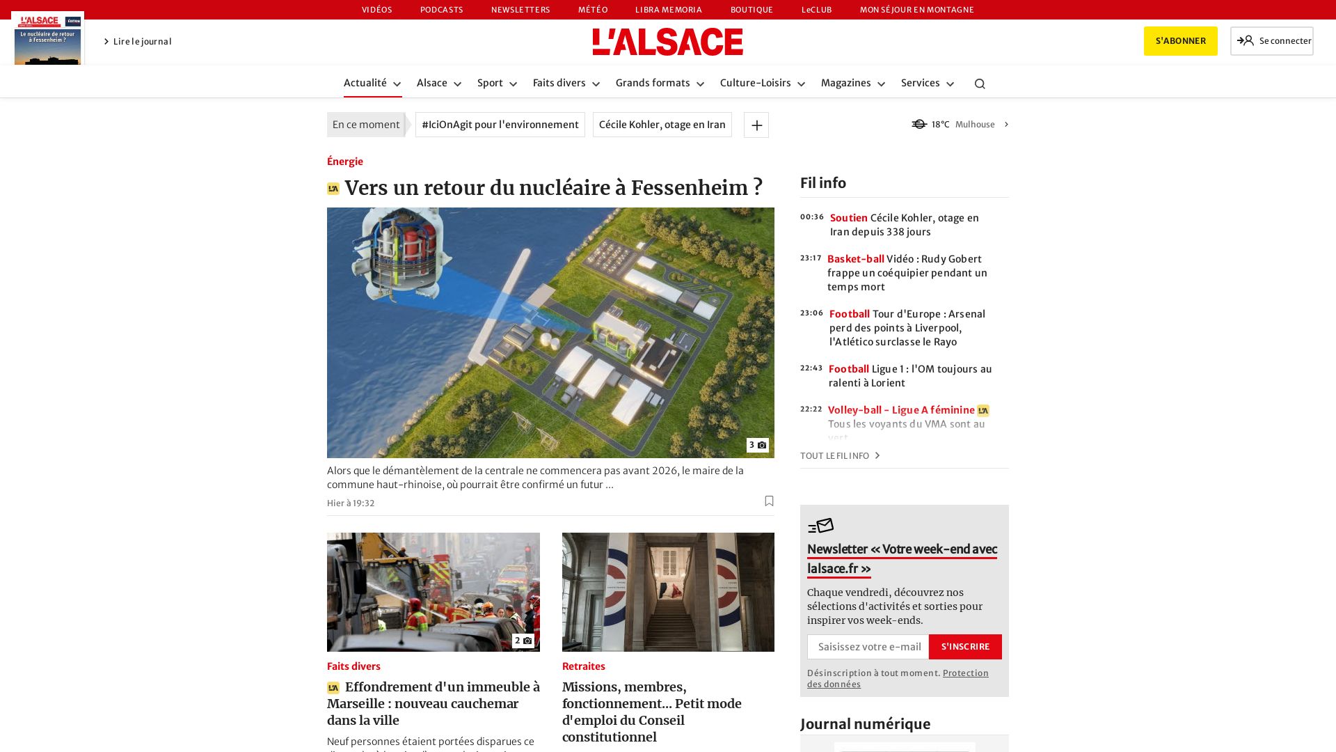 Stato del sito web lalsace.fr è   ONLINE