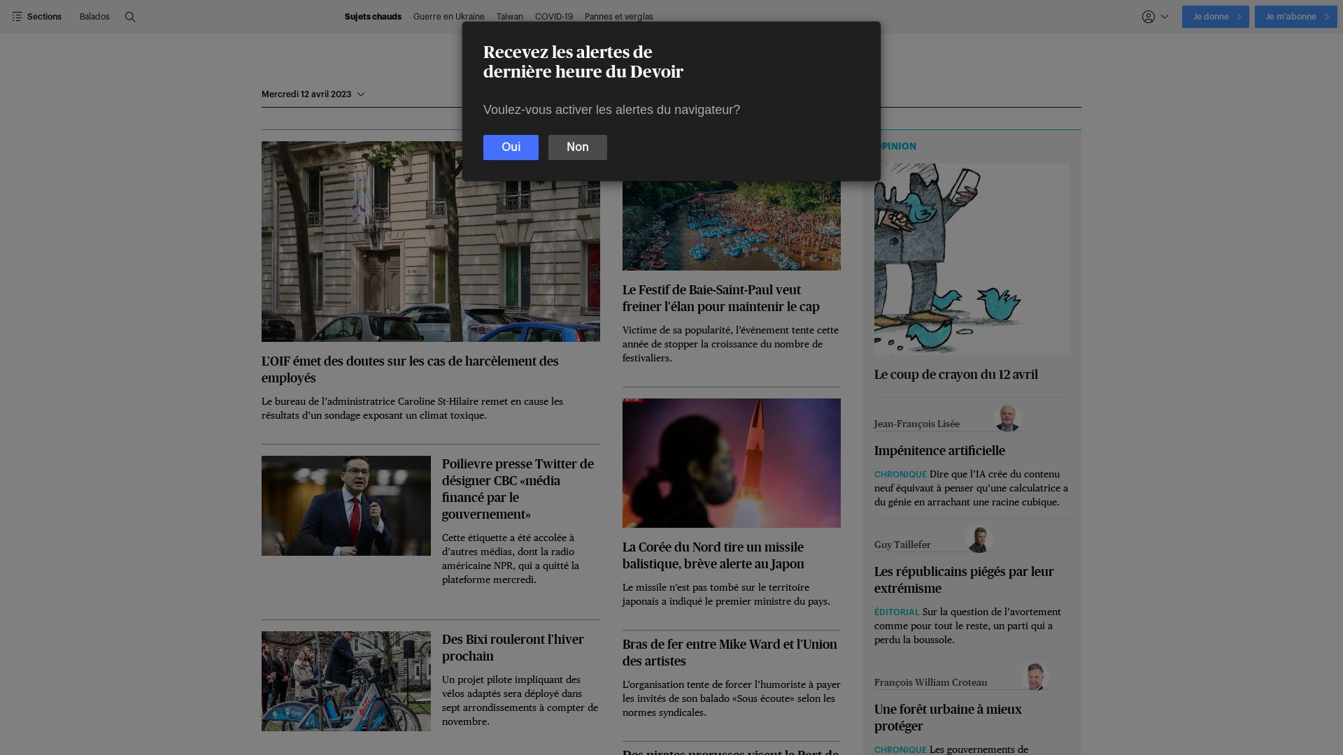 Stato del sito web ledevoir.com è   ONLINE