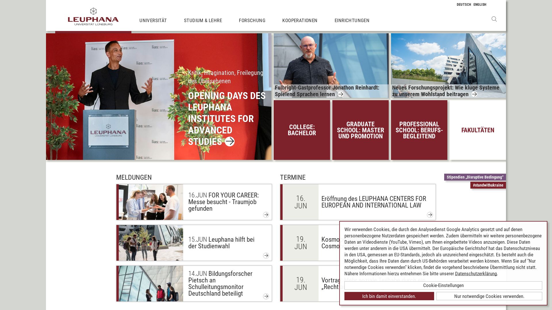 Stato del sito web leuphana.de è   ONLINE