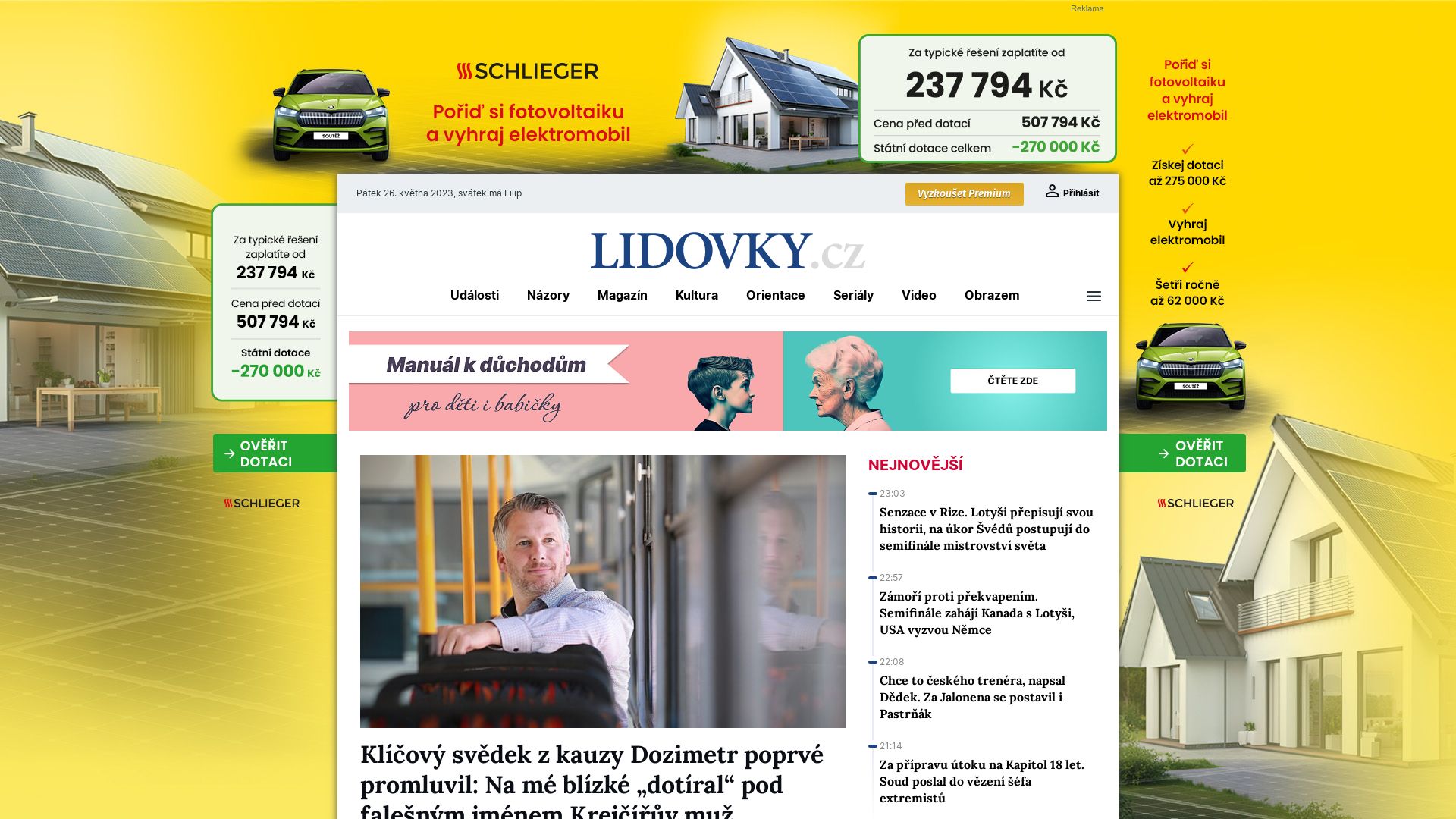 Stato del sito web lidovky.cz è   ONLINE