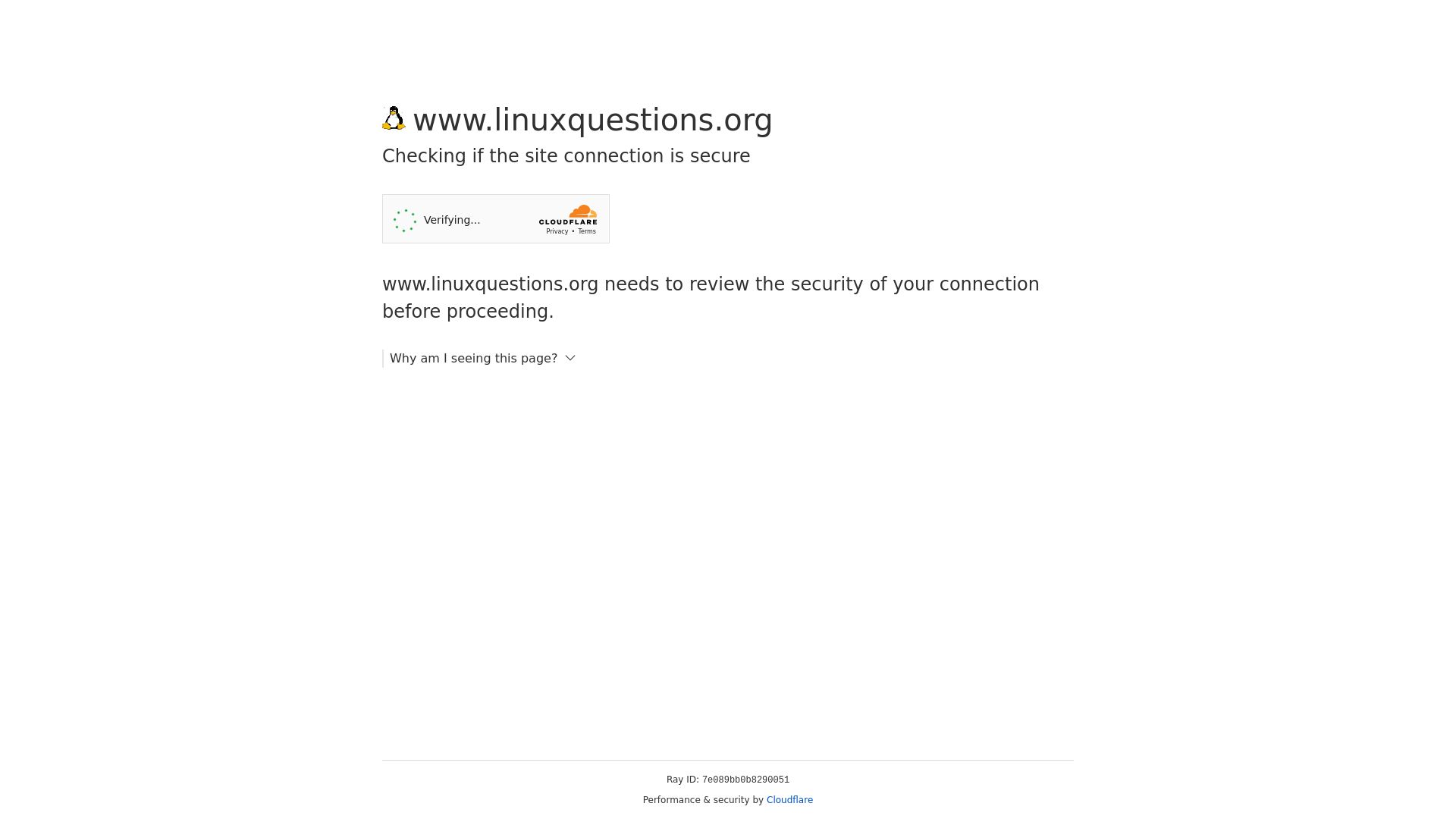 Stato del sito web linuxquestions.org è   ONLINE