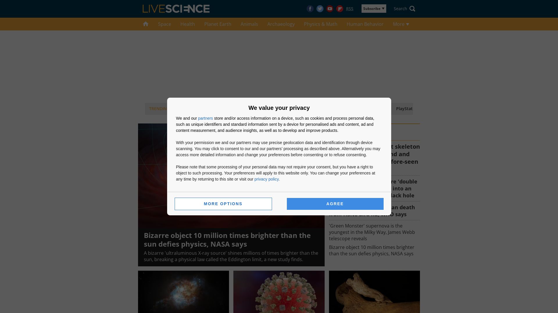 Stato del sito web livescience.com è   ONLINE