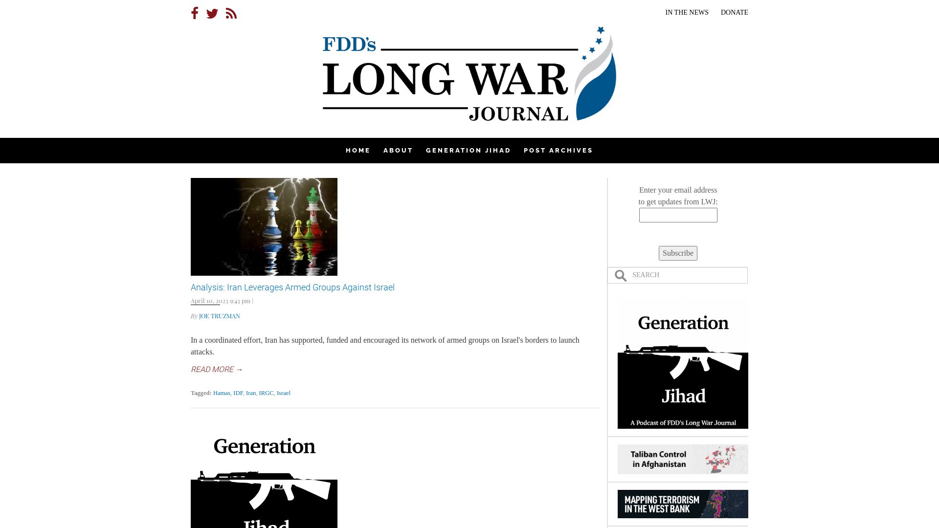 Stato del sito web longwarjournal.org è   ONLINE