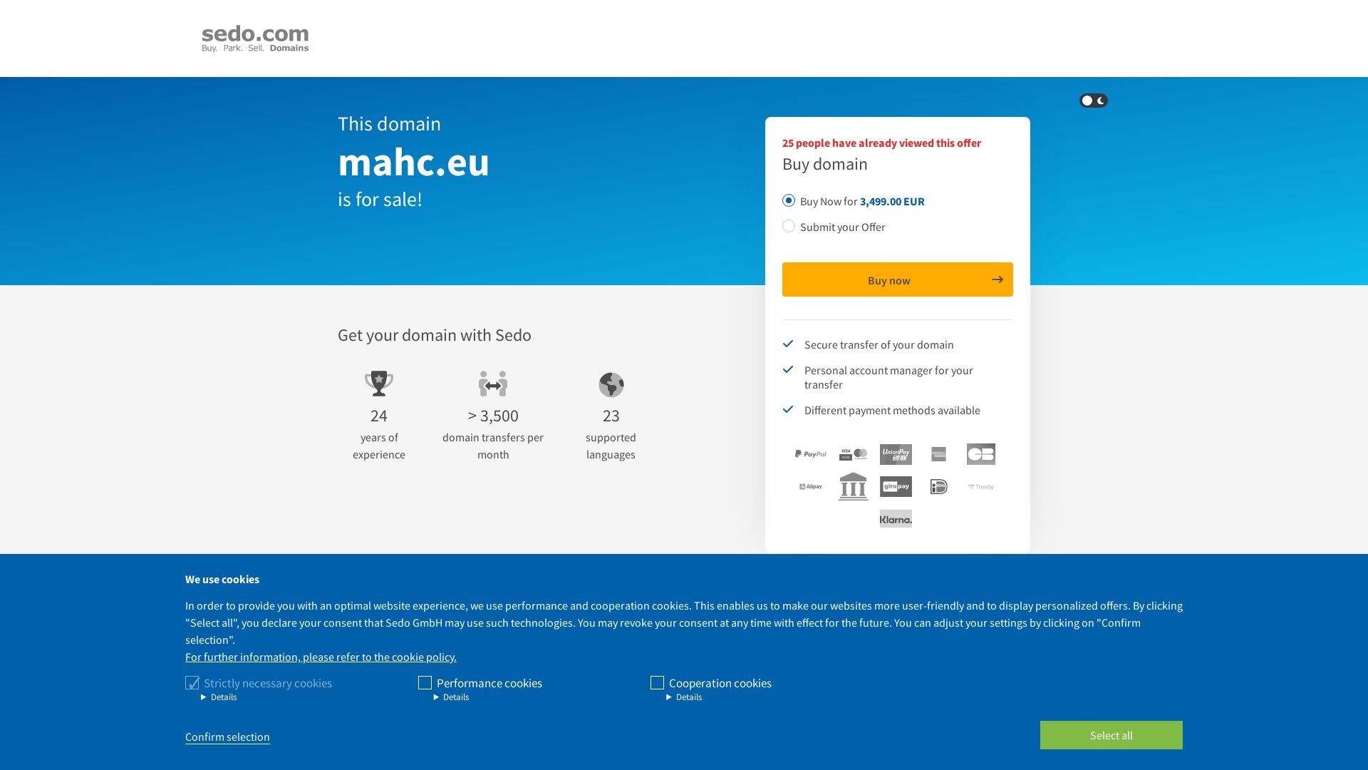 Stato del sito web mahc.eu è   ONLINE