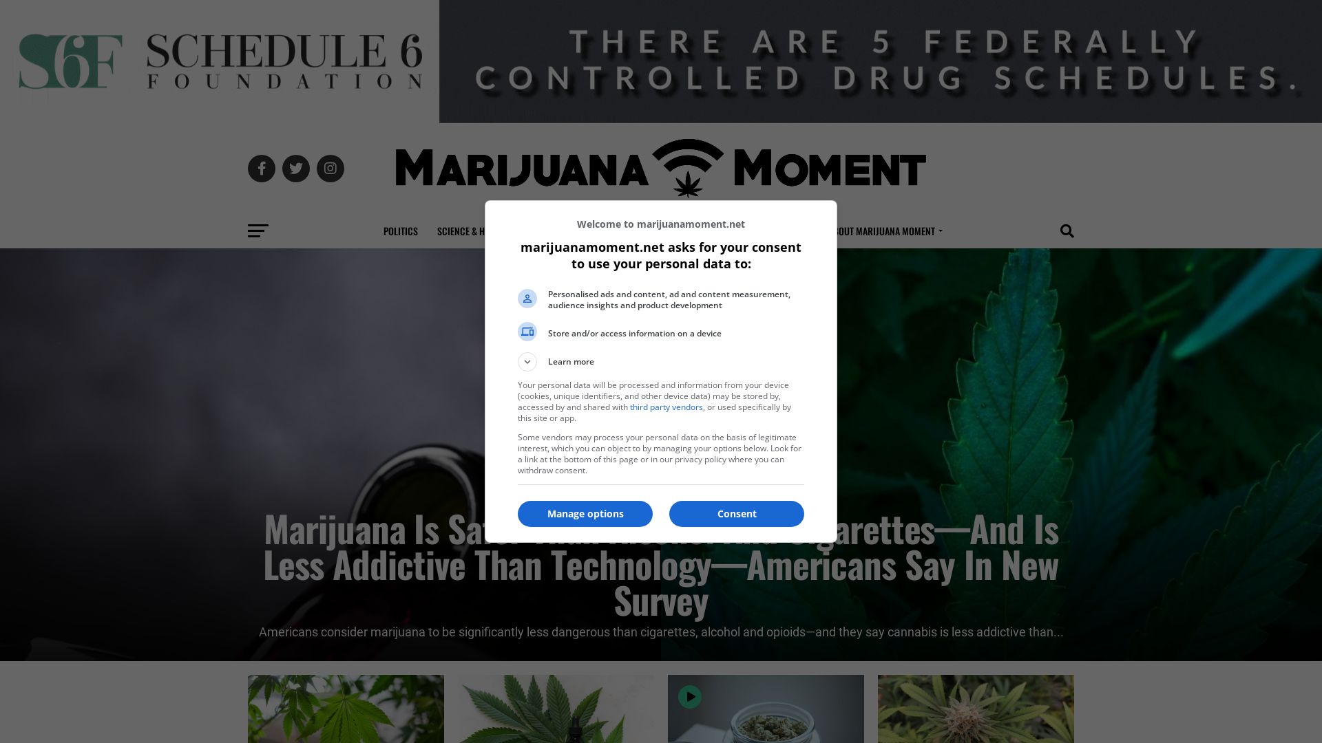 Stato del sito web marijuanamoment.net è   ONLINE