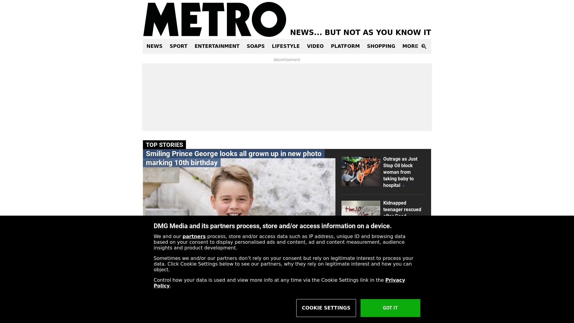 Stato del sito web metro.co.uk è   ONLINE