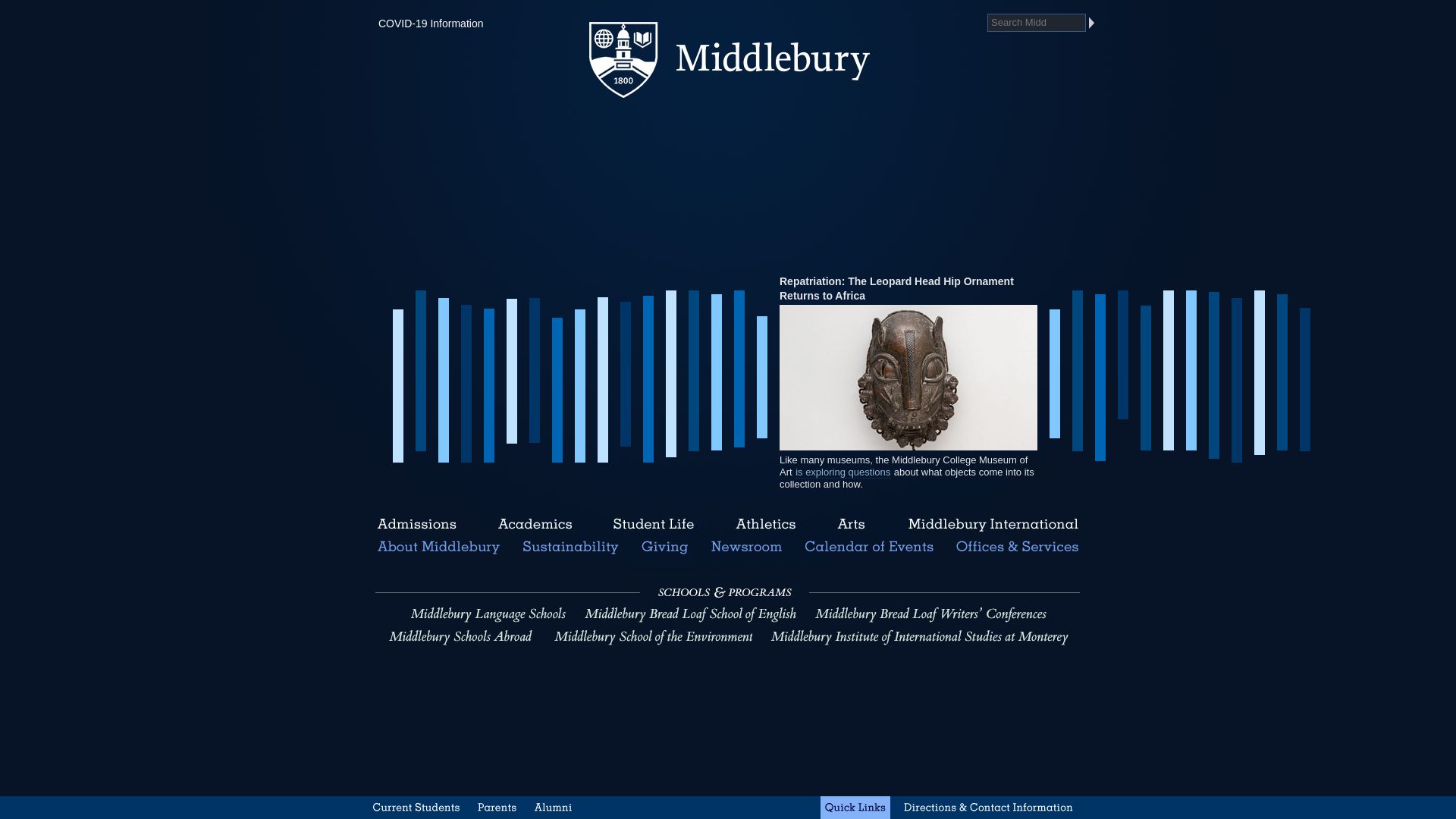 Stato del sito web middlebury.edu è   ONLINE