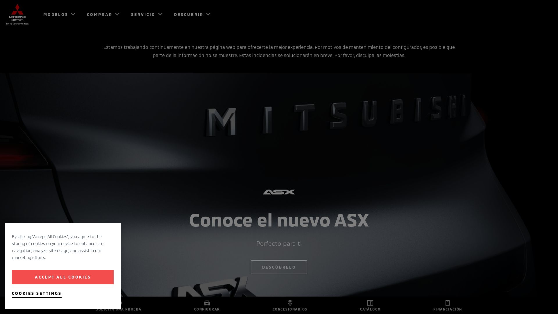 Stato del sito web mitsubishi-motors.es è   ONLINE
