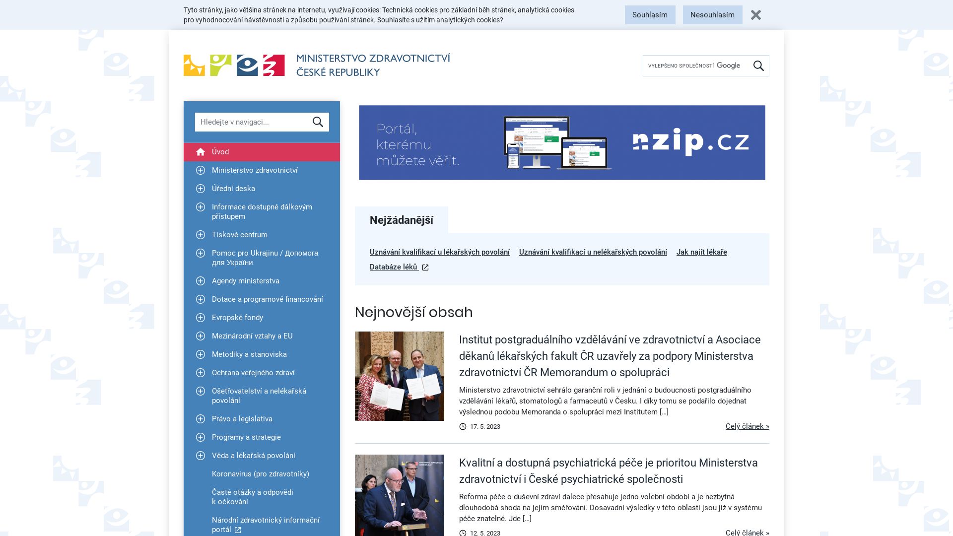 Stato del sito web mzcr.cz è   ONLINE