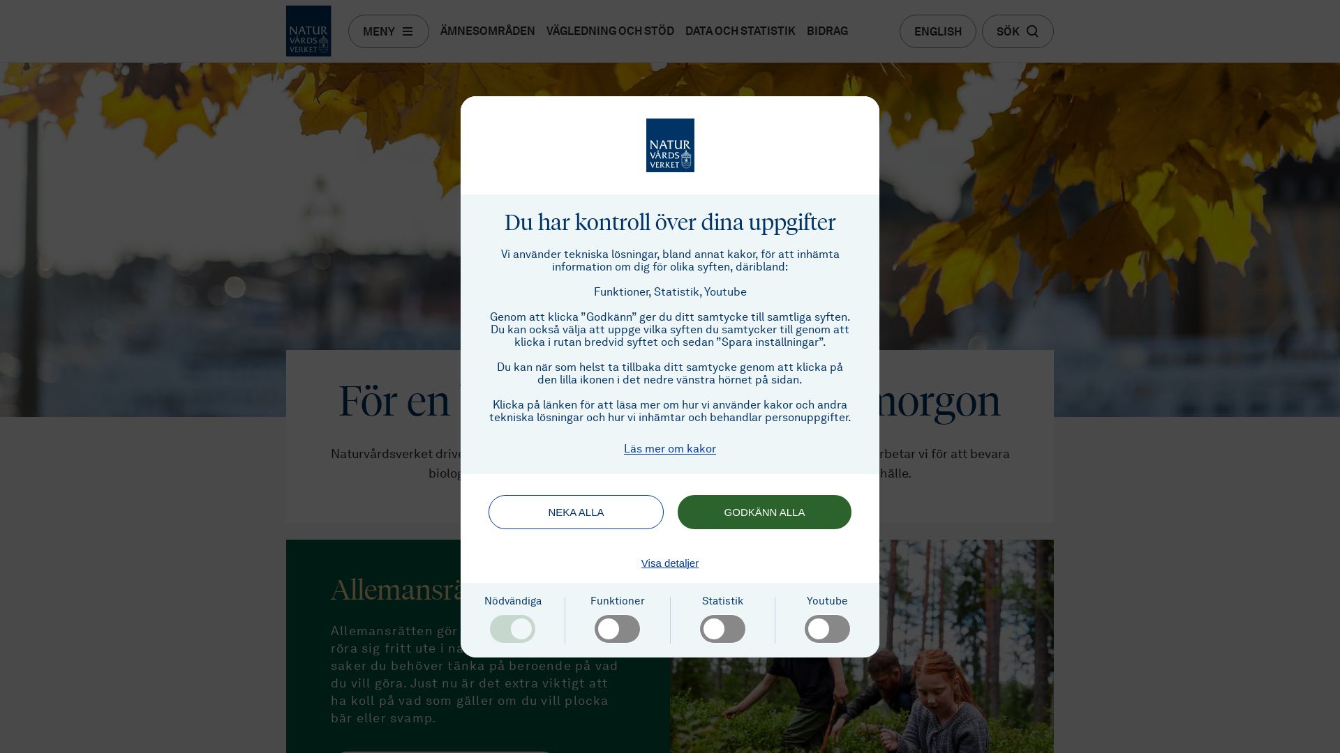 Stato del sito web naturvardsverket.se è   ONLINE