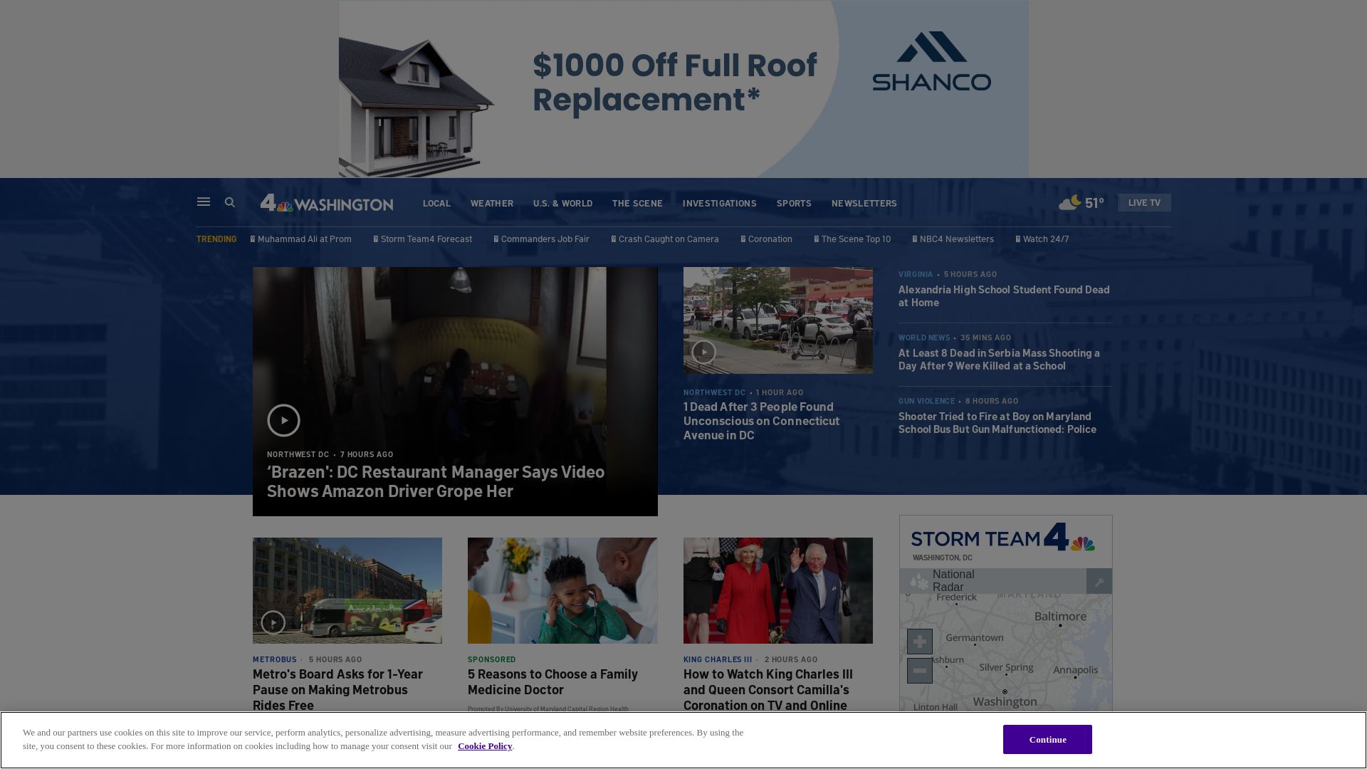 Stato del sito web nbcwashington.com è   ONLINE