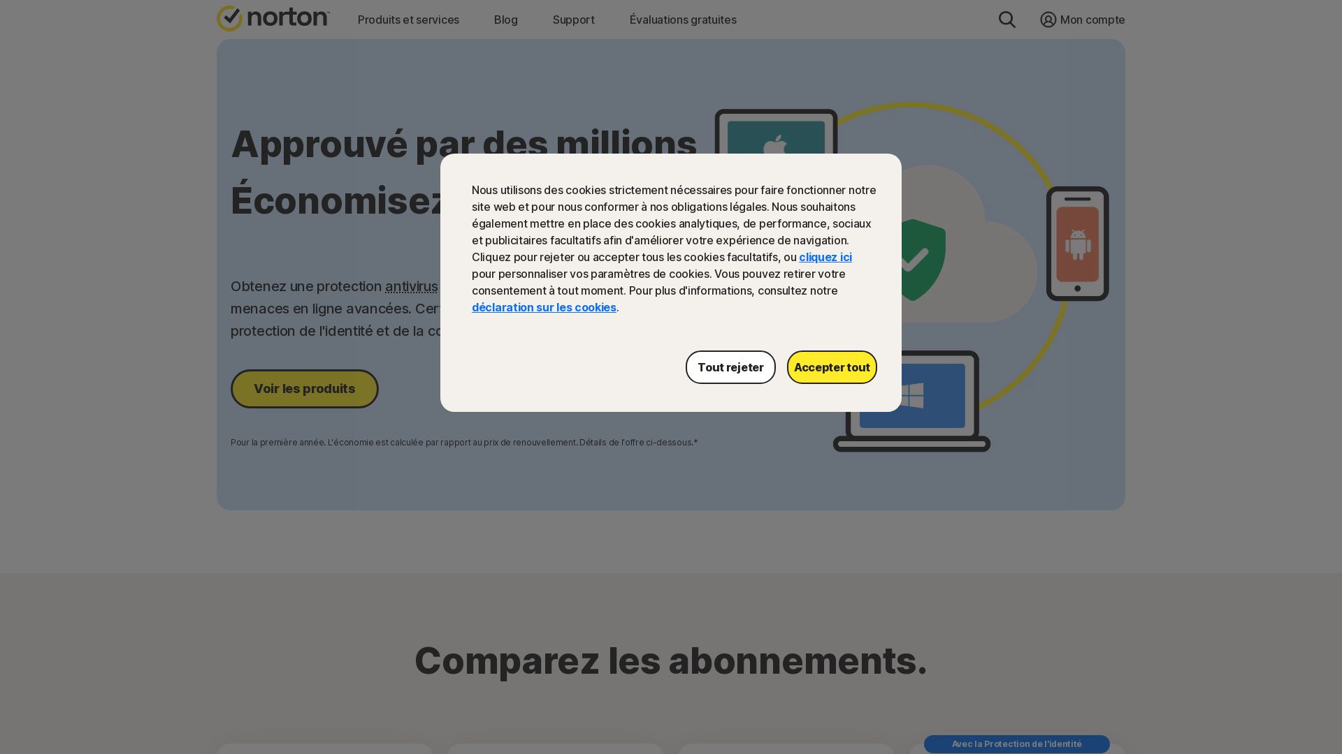 Stato del sito web norton.com è   ONLINE