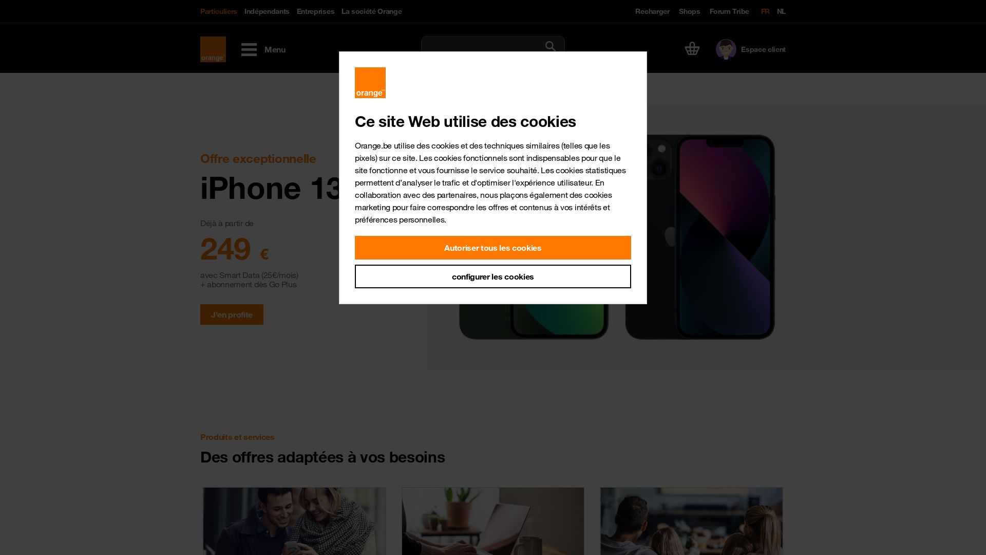 Stato del sito web orange.be è   ONLINE