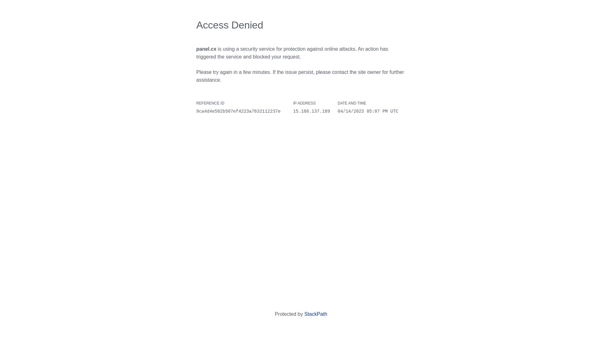 Stato del sito web panel.cx è   ONLINE