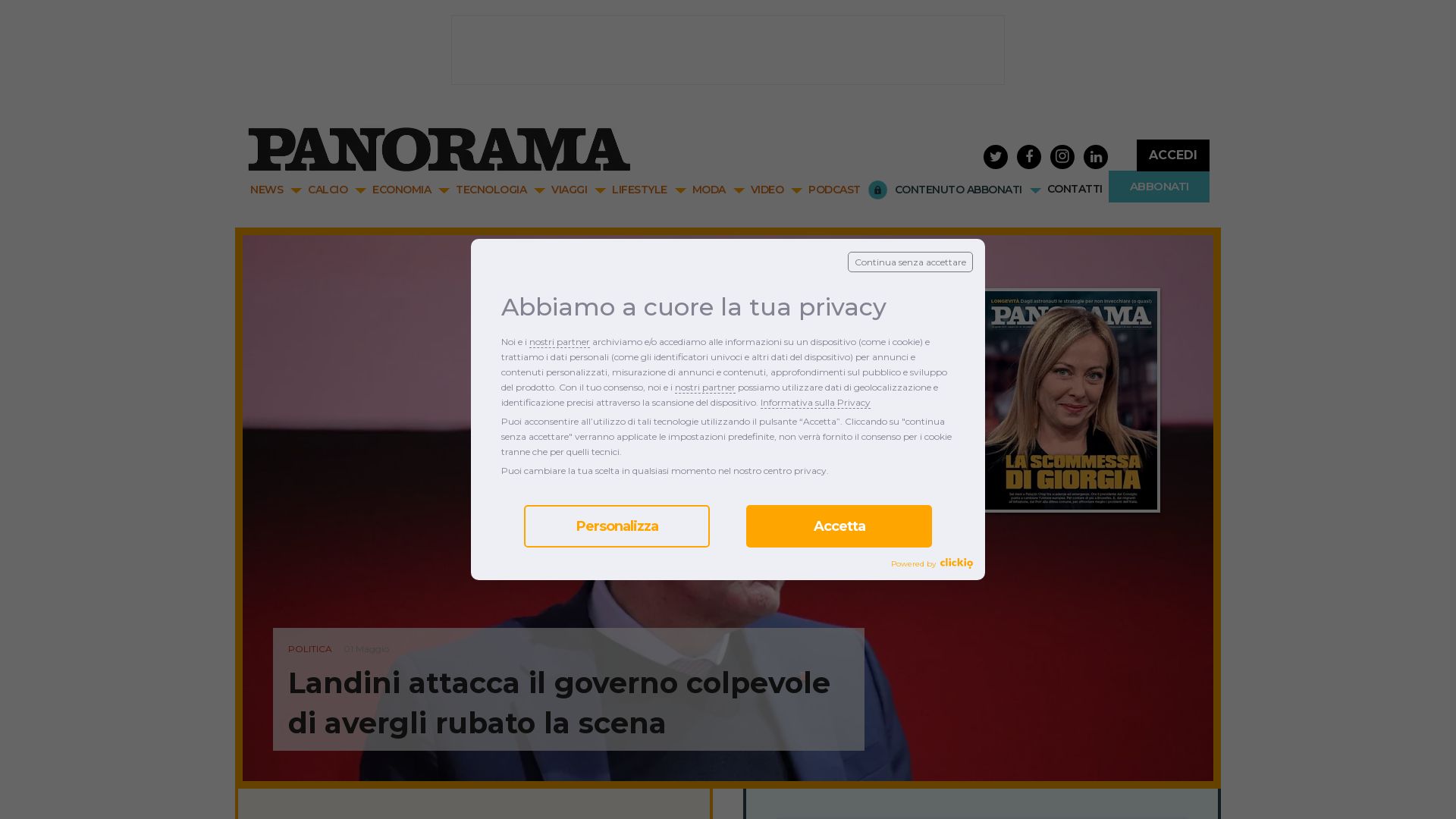 Stato del sito web panorama.it è   ONLINE
