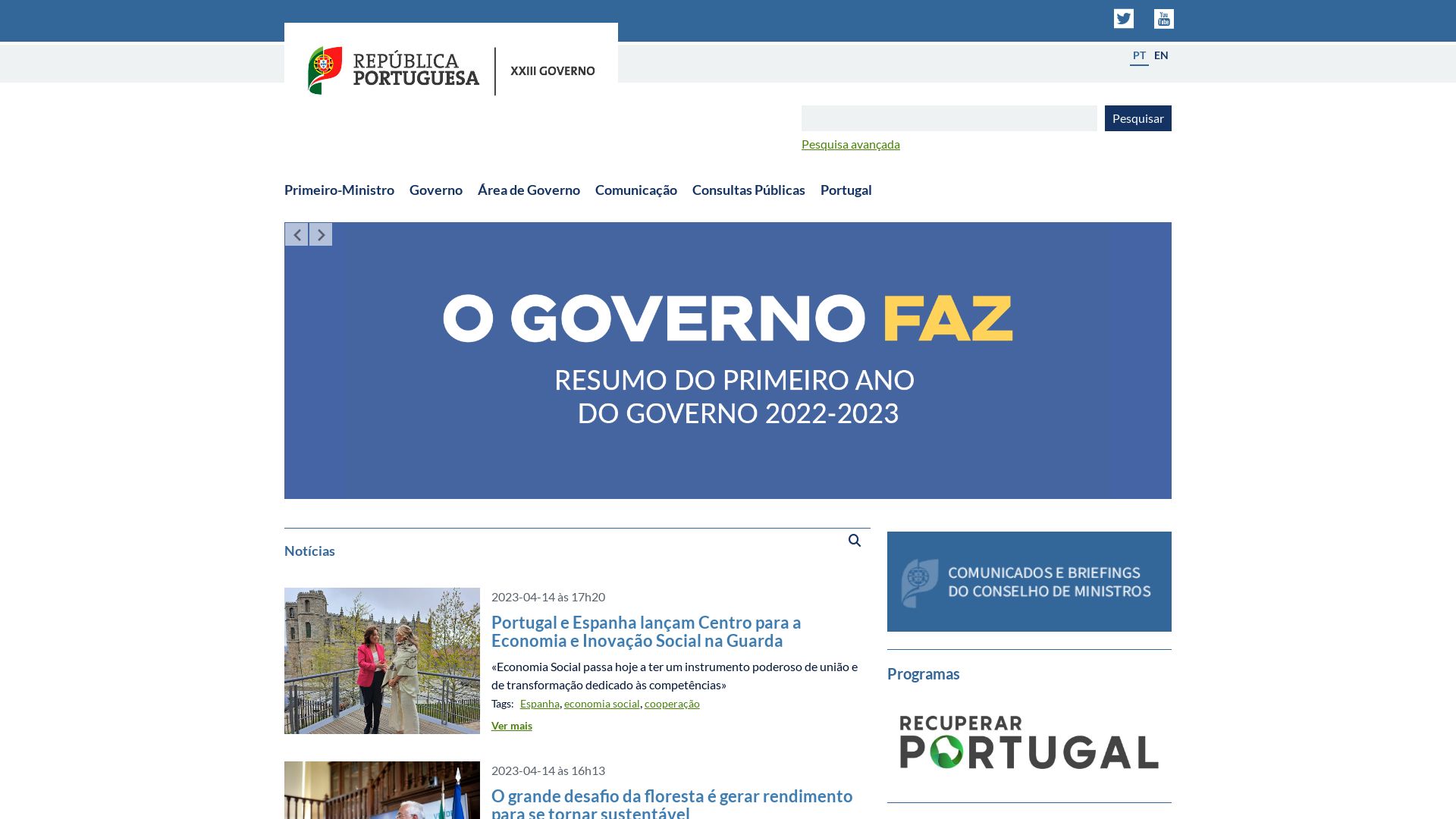 Stato del sito web portugal.gov.pt è   ONLINE