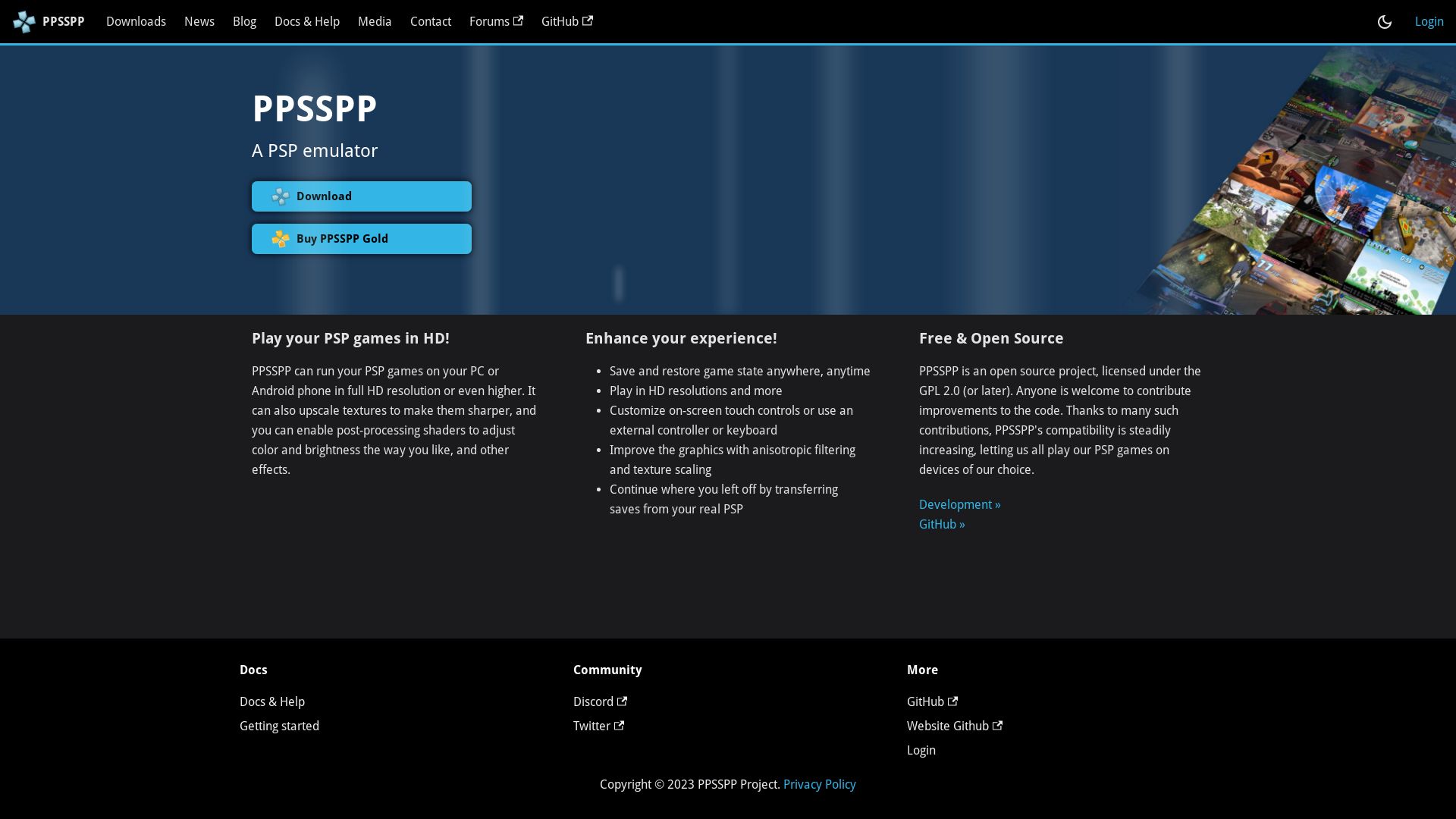 Stato del sito web ppsspp.org è   ONLINE