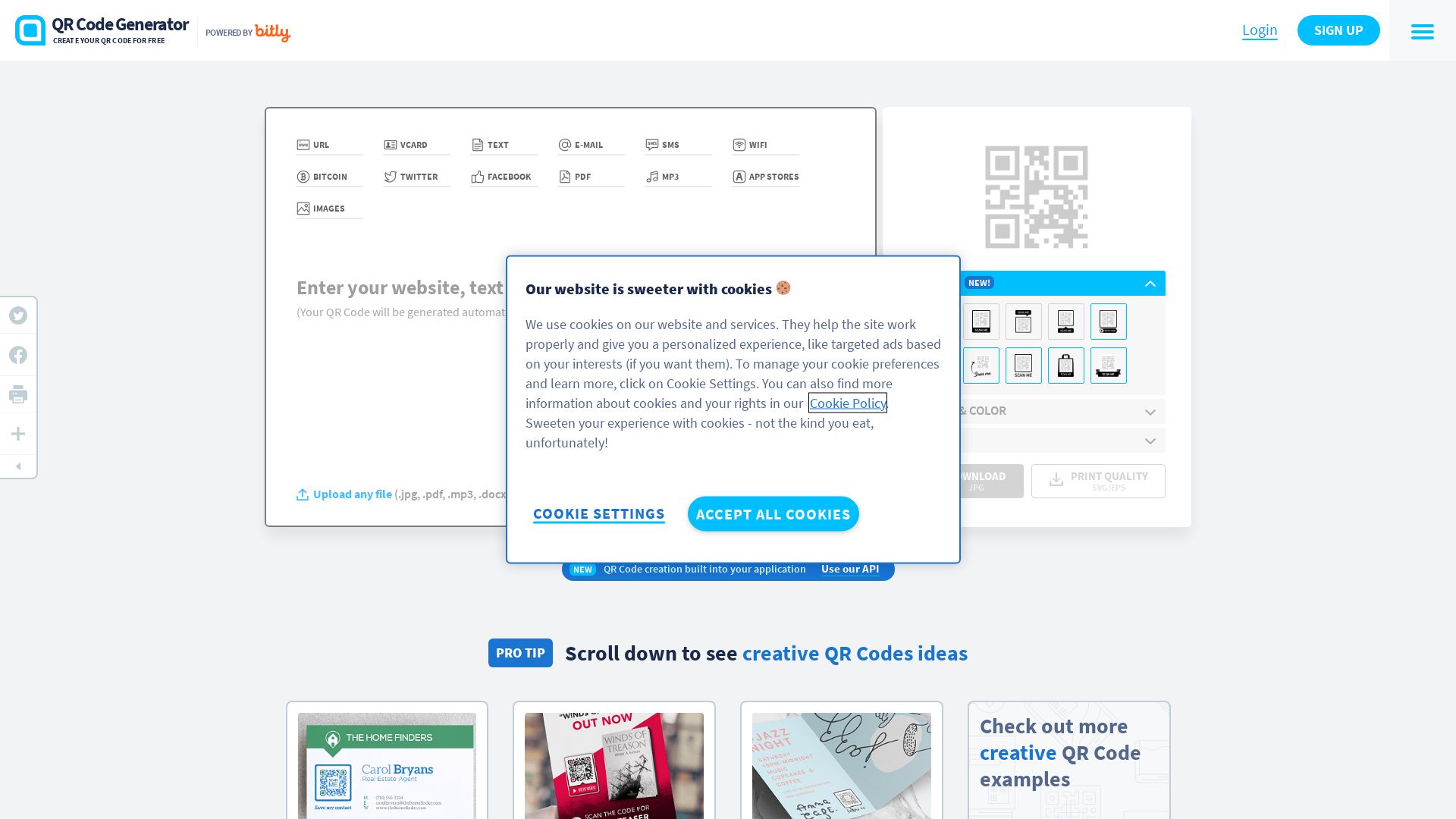 Stato del sito web qr-code-generator.com è   ONLINE