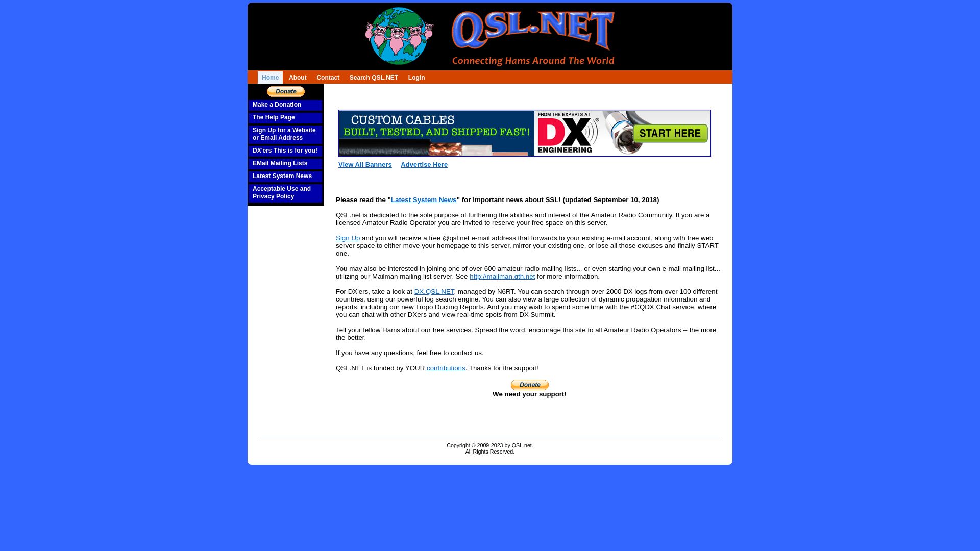 Stato del sito web qsl.net è   ONLINE