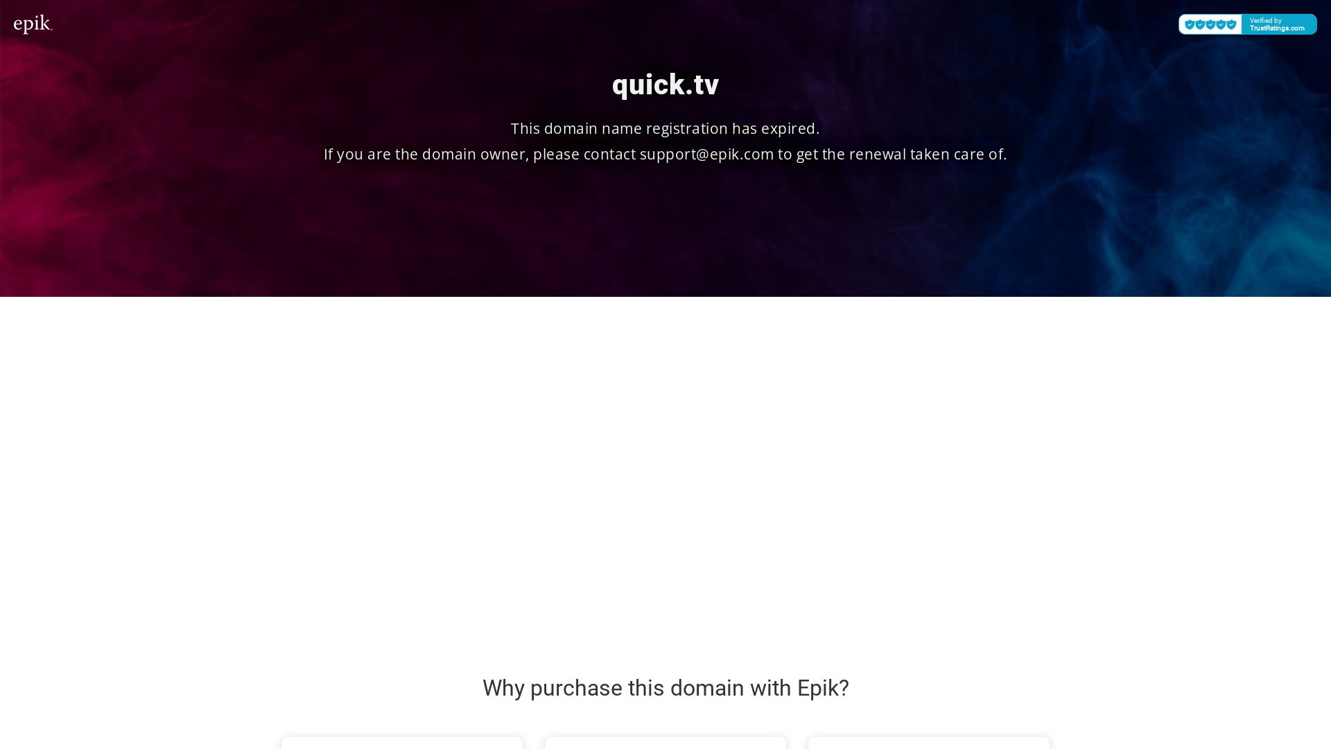 Stato del sito web quick.tv è   ONLINE