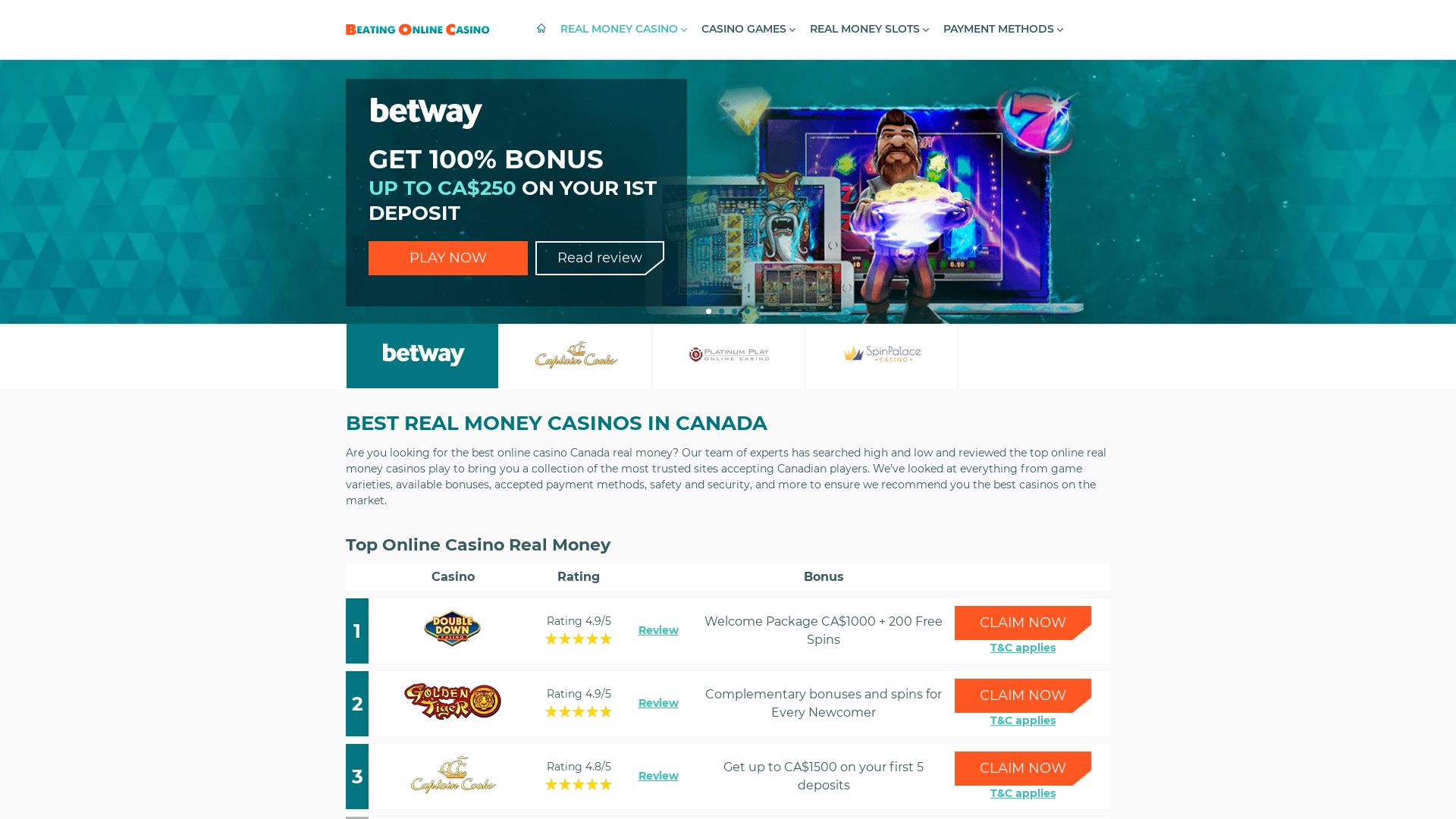 Stato del sito web real-money-casino.ca è   ONLINE