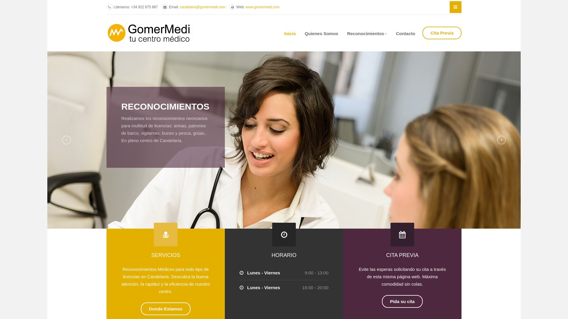 Stato del sito web reconocimientoscandelaria.com è   ONLINE
