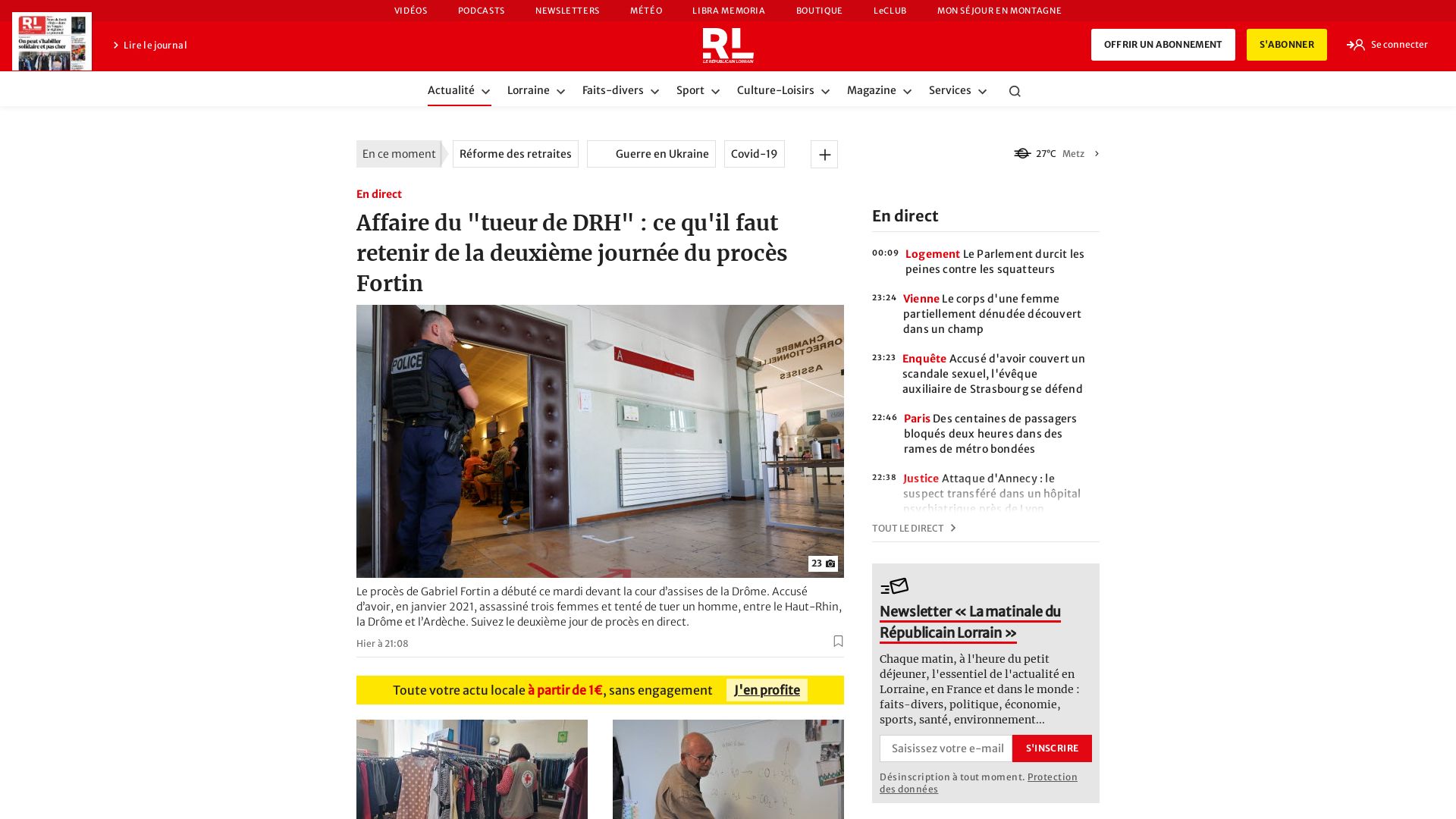 Stato del sito web republicain-lorrain.fr è   ONLINE