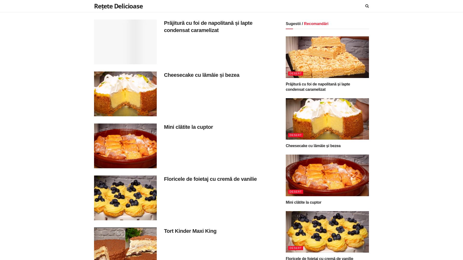 Stato del sito web retete-delicioase.ro è   ONLINE