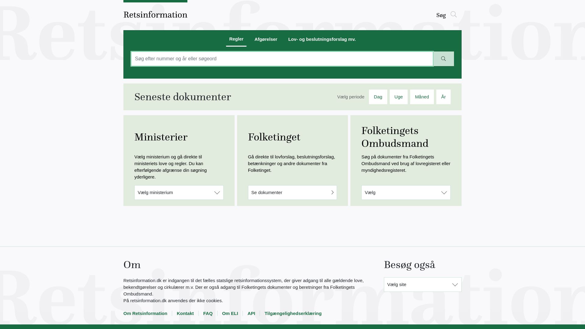 Stato del sito web retsinformation.dk è   ONLINE