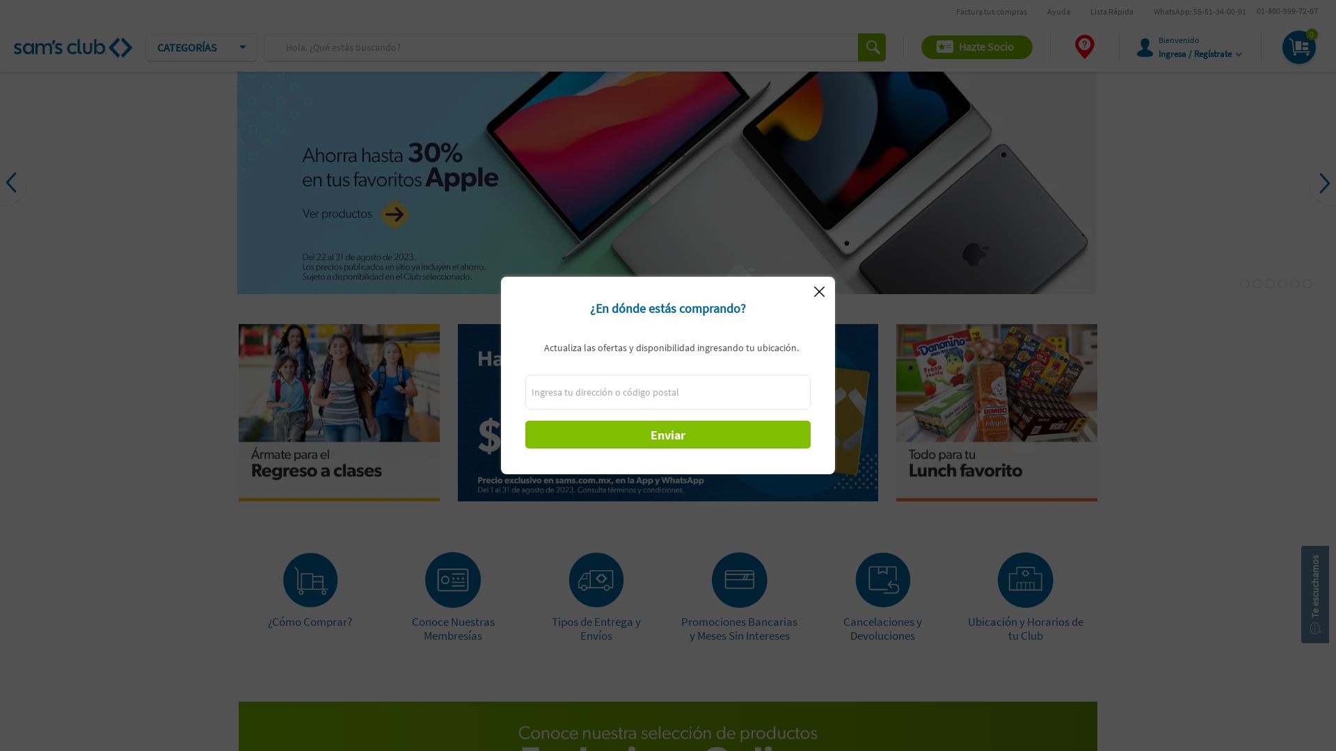 Stato del sito web sams.com.mx è   ONLINE
