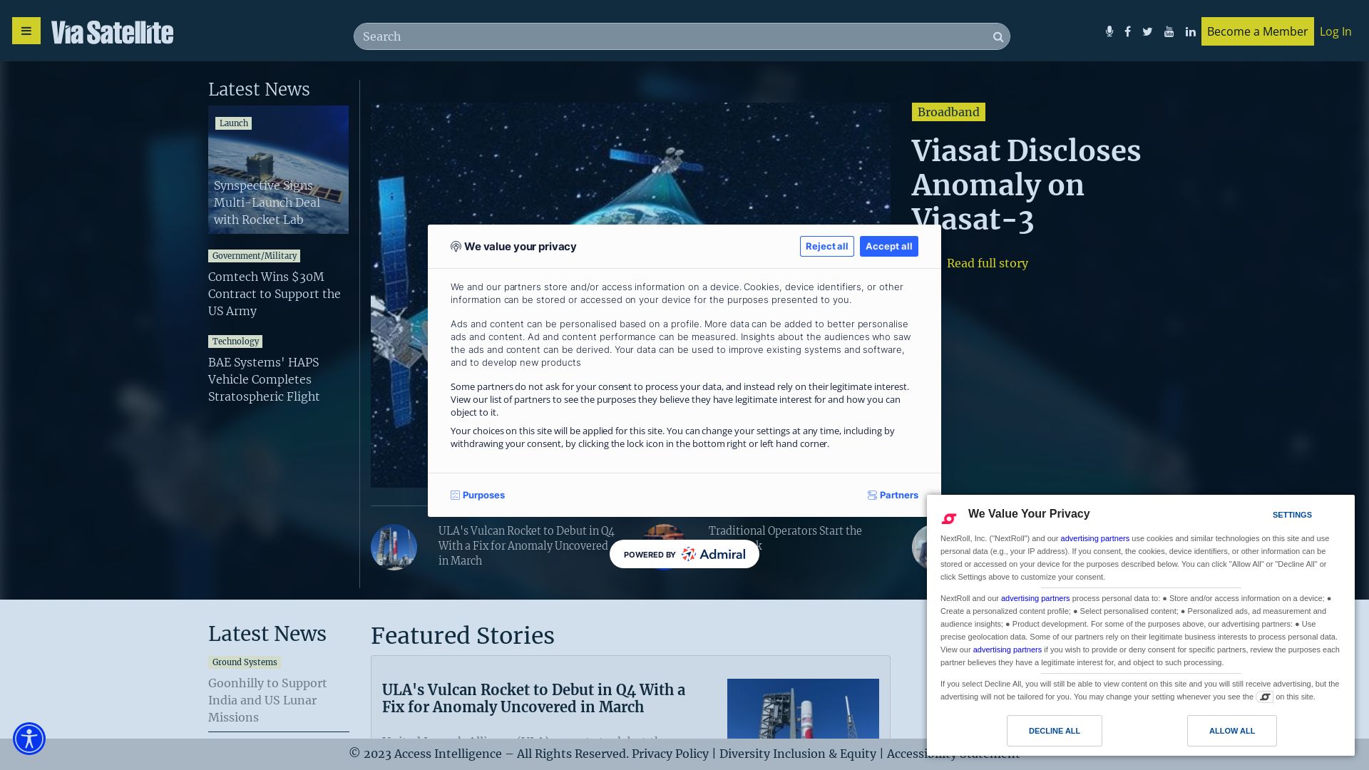Stato del sito web satellitetoday.com è   ONLINE
