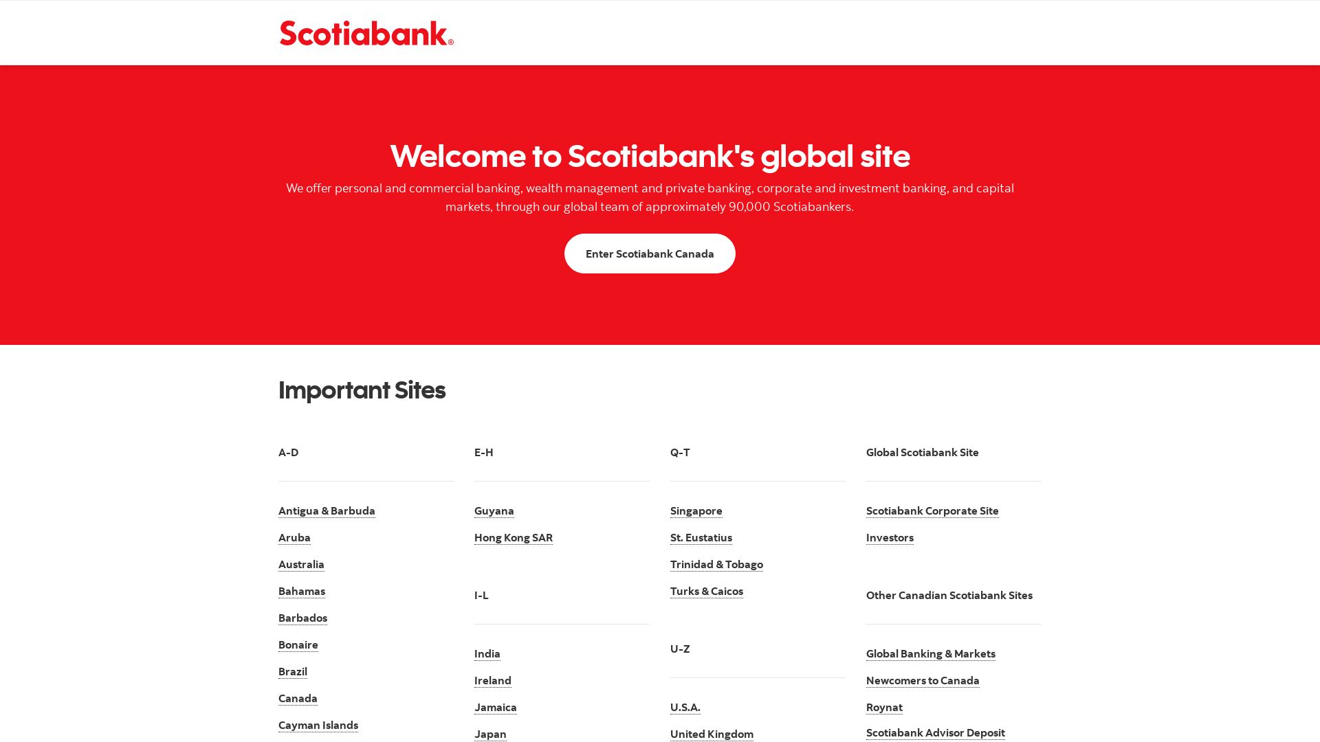 Stato del sito web scotiabank.com è   ONLINE