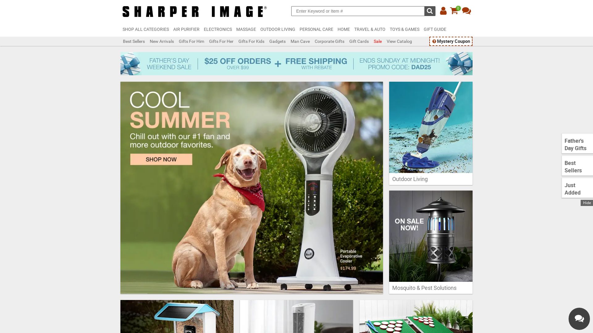 Stato del sito web sharperimage.com è   ONLINE