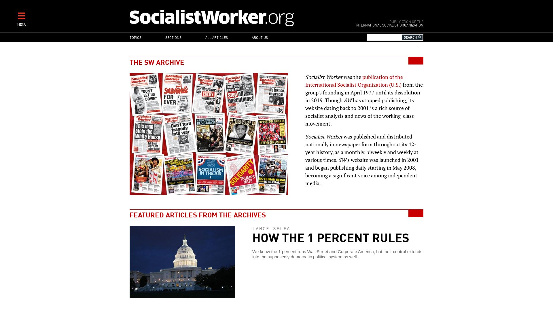 Stato del sito web socialistworker.org è   ONLINE