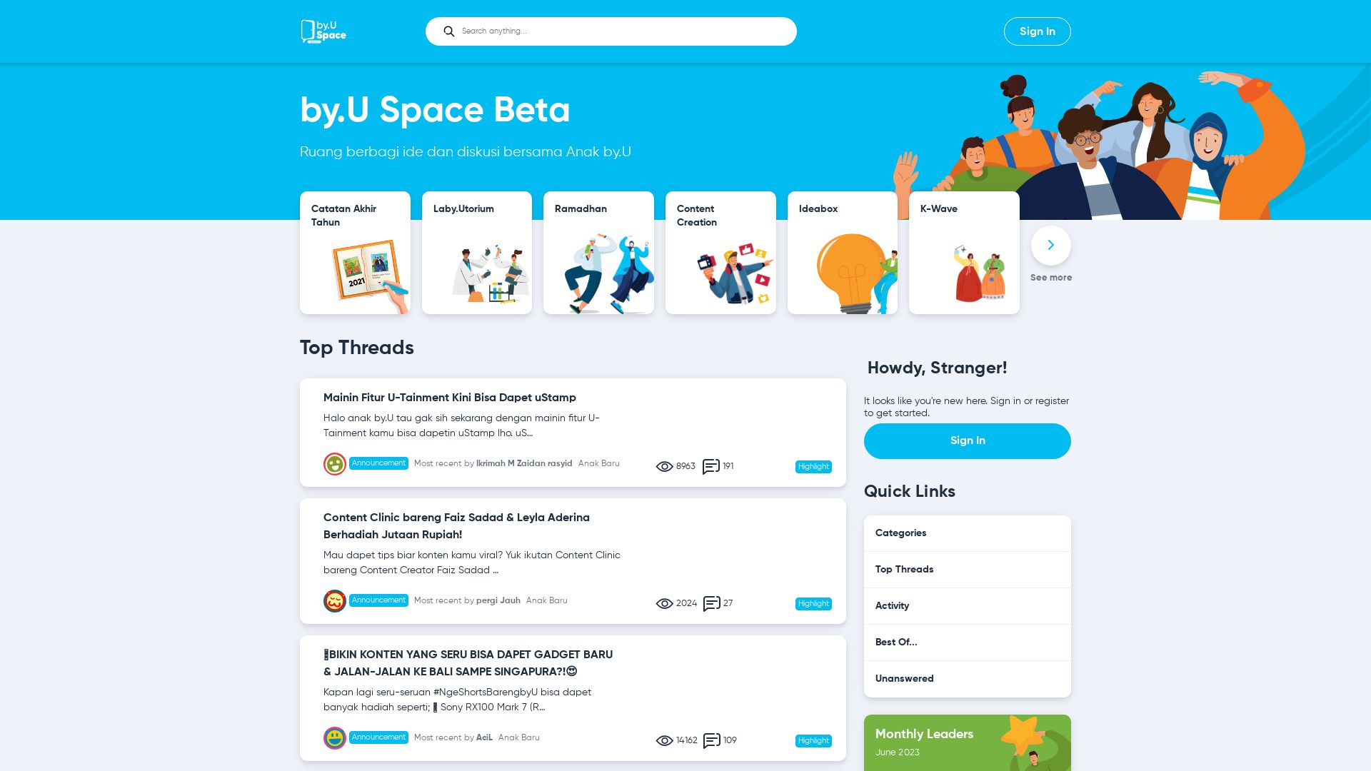 Stato del sito web space.byu.id è   ONLINE