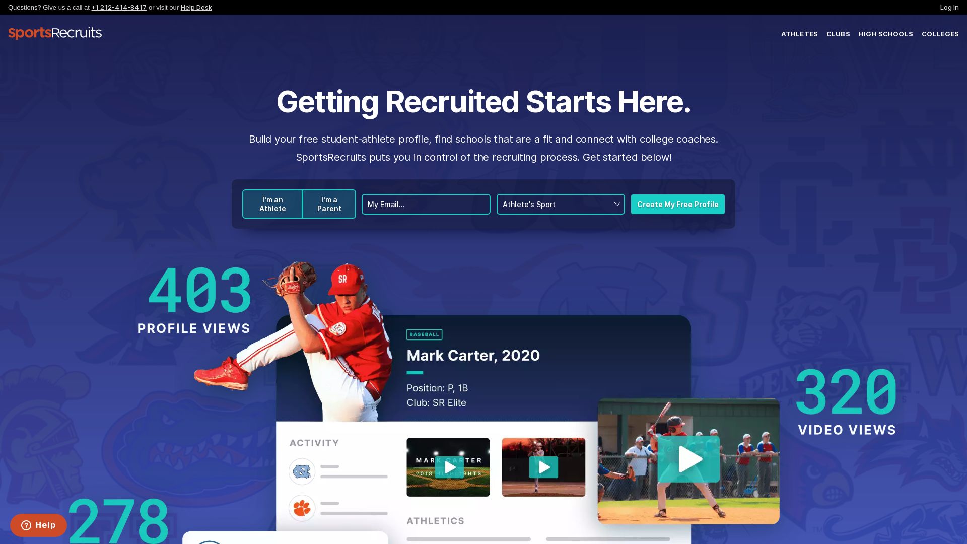 Stato del sito web sportsrecruits.com è   ONLINE
