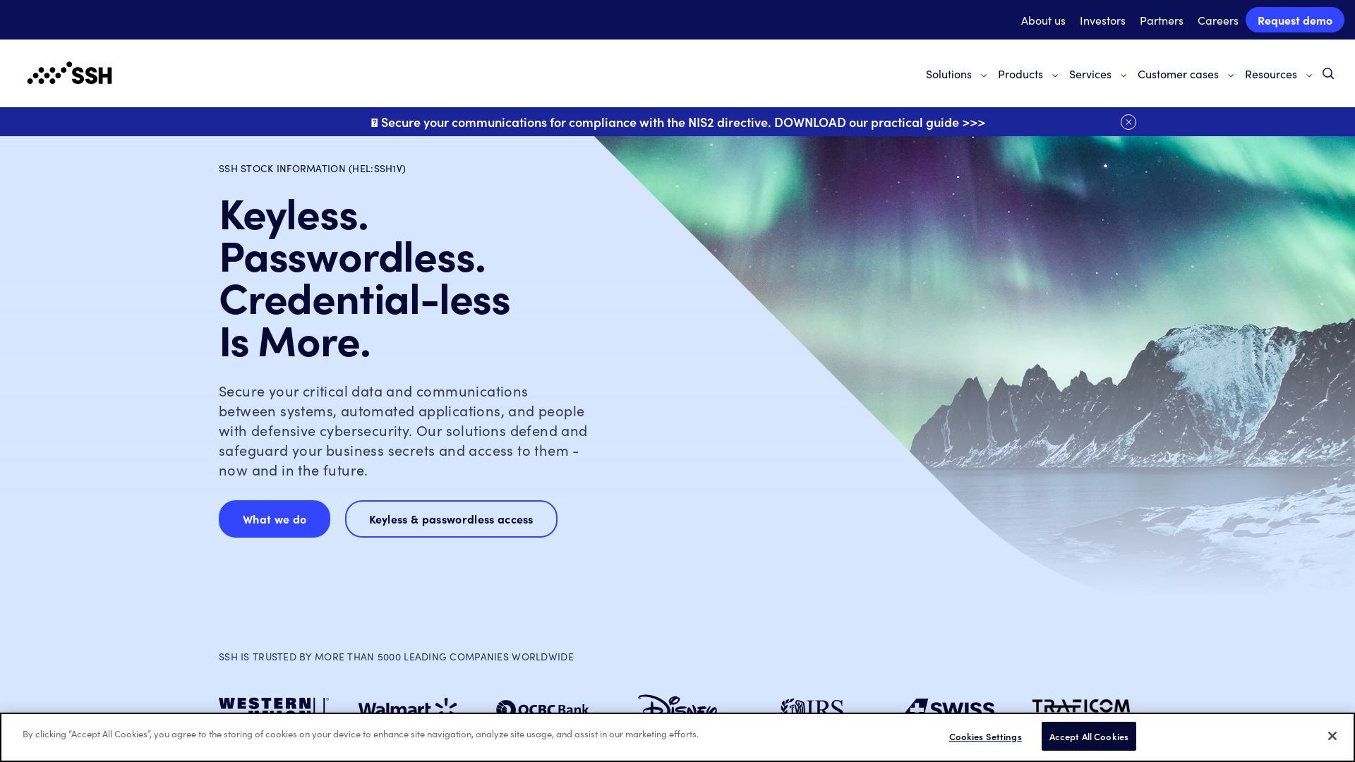 Stato del sito web ssh.com è   ONLINE