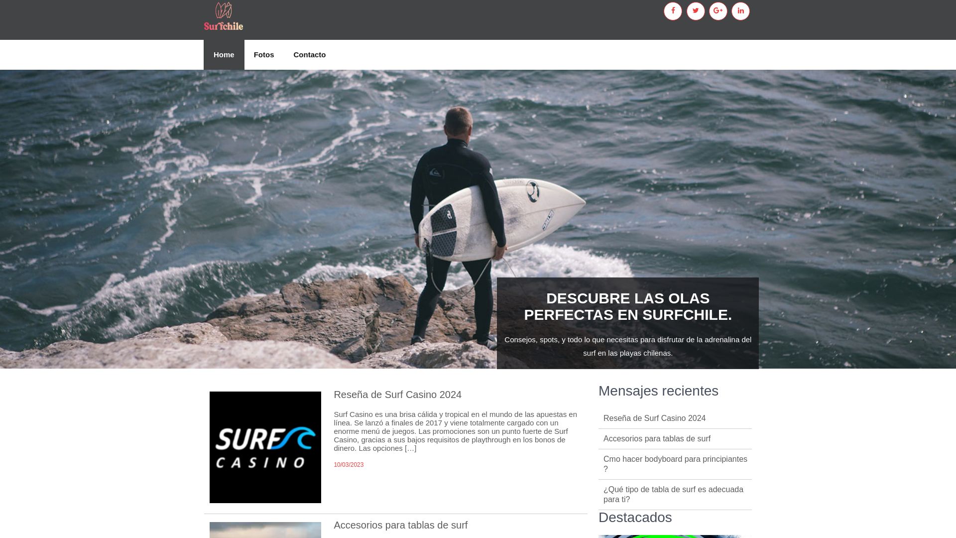 Stato del sito web surfchile.cl è   ONLINE