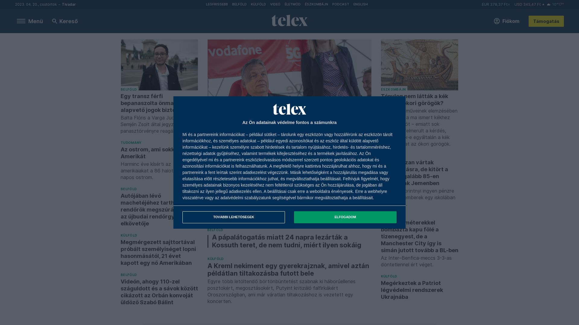 Stato del sito web telex.hu è   ONLINE