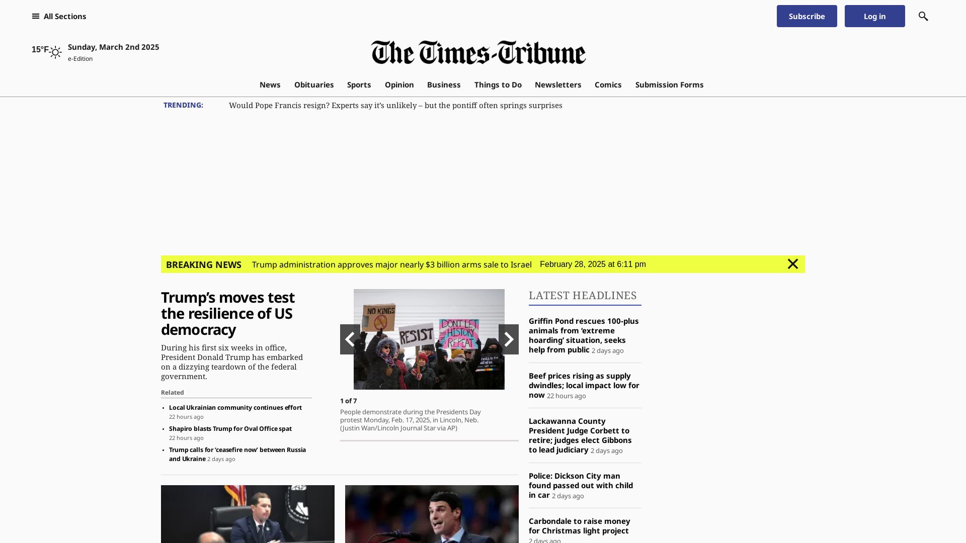 Stato del sito web thetimes-tribune.com è   ONLINE