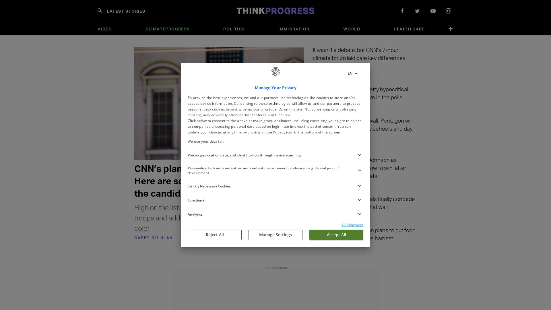 Stato del sito web thinkprogress.org è   ONLINE