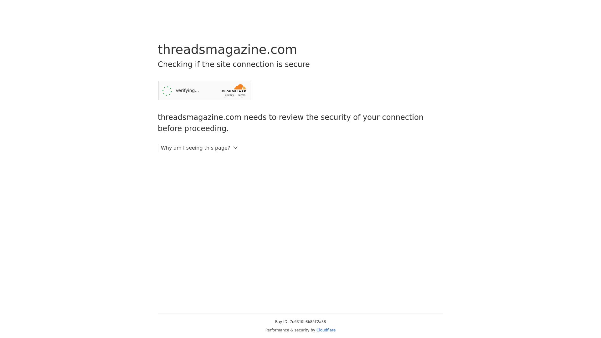 Stato del sito web threadsmagazine.com è   ONLINE