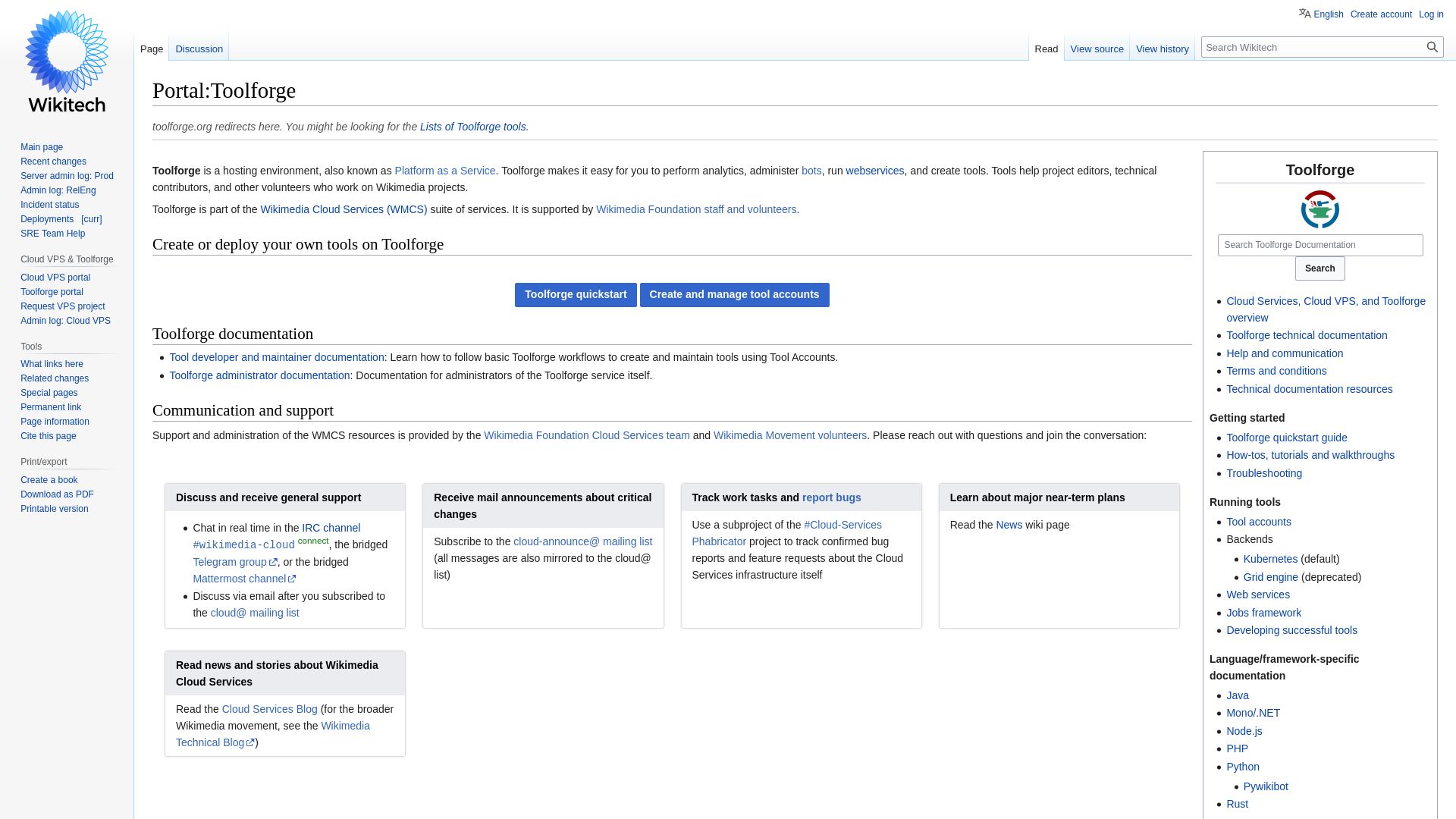Stato del sito web toolforge.org è   ONLINE