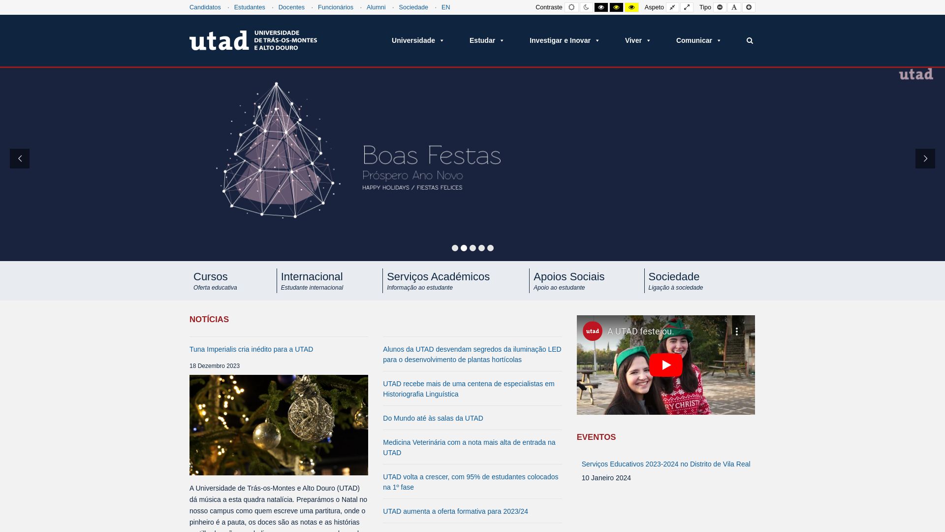 Stato del sito web utad.pt è   ONLINE