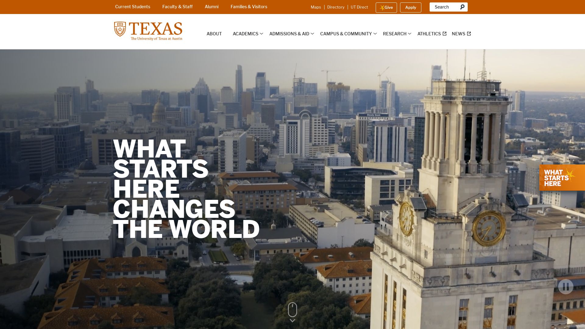 Stato del sito web utexas.edu è   ONLINE