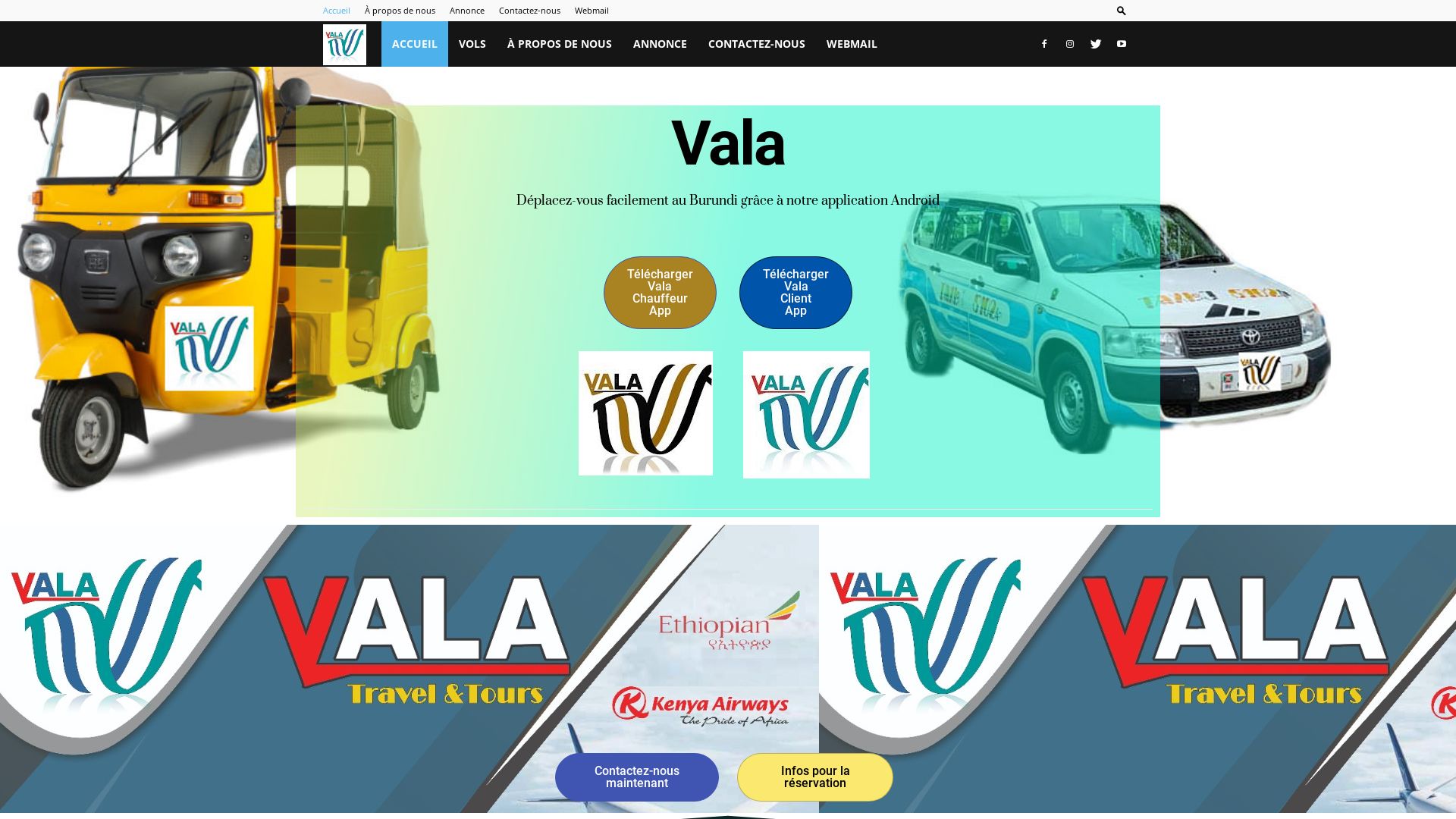 Stato del sito web vala.bi è   ONLINE