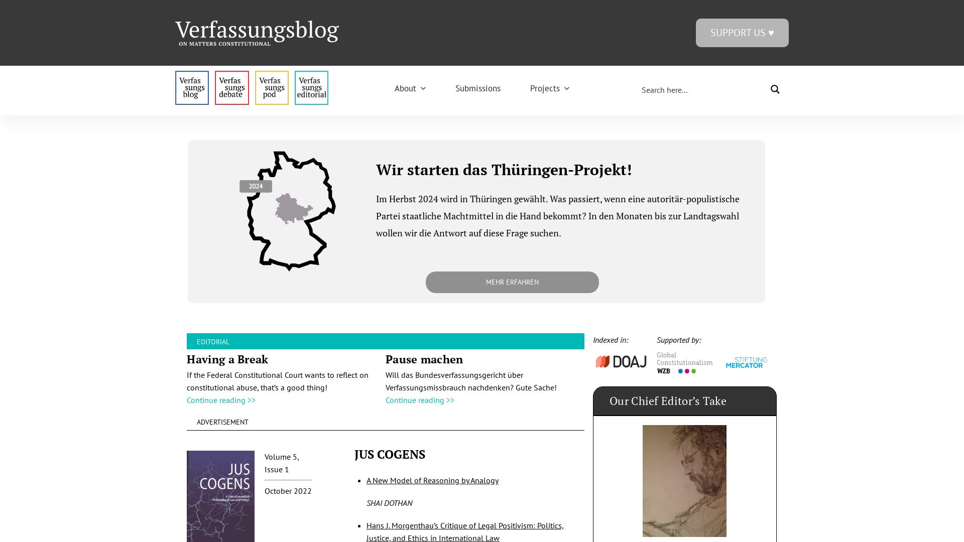 Stato del sito web verfassungsblog.de è   ONLINE