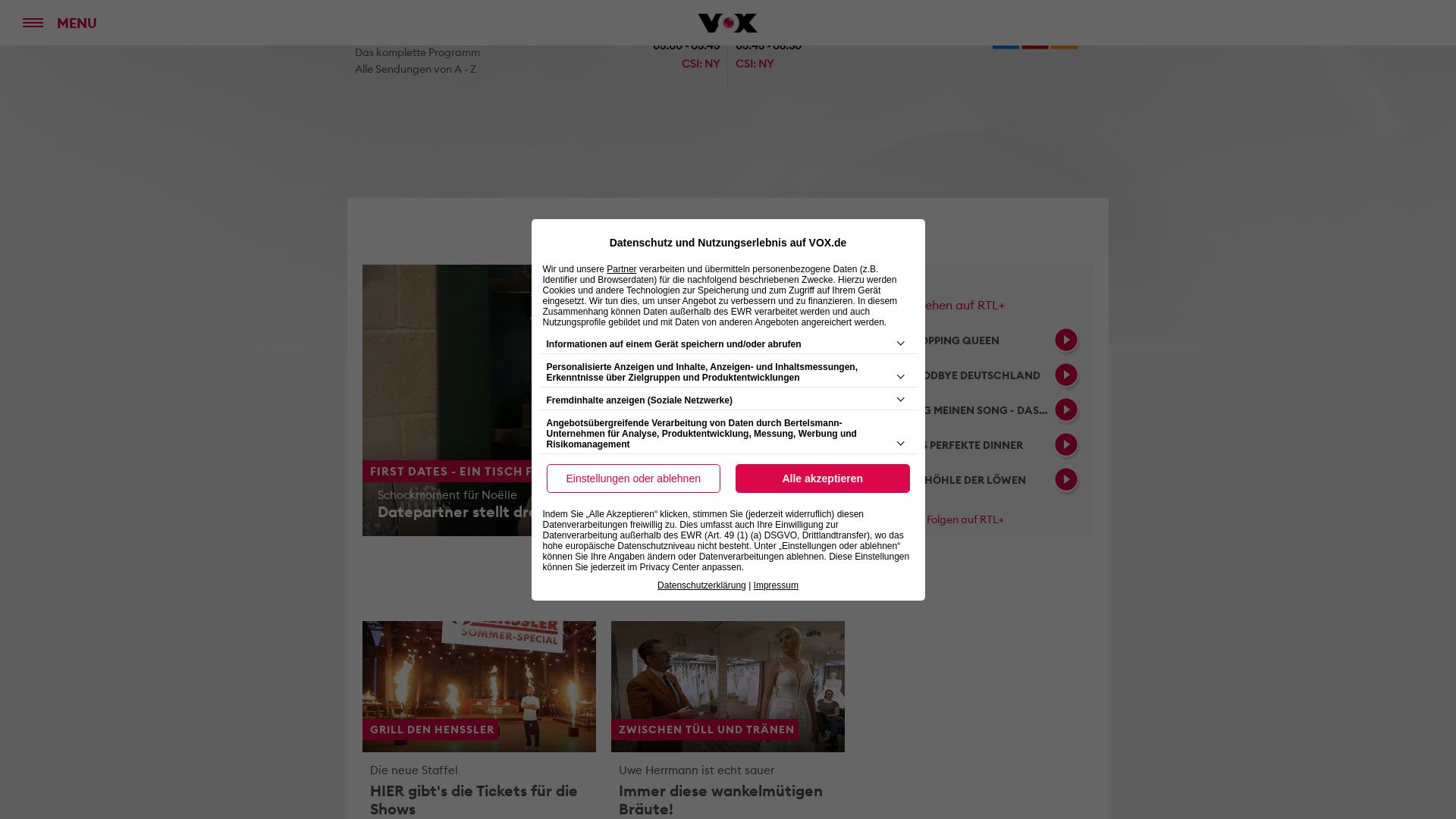 Stato del sito web vox.de è   ONLINE